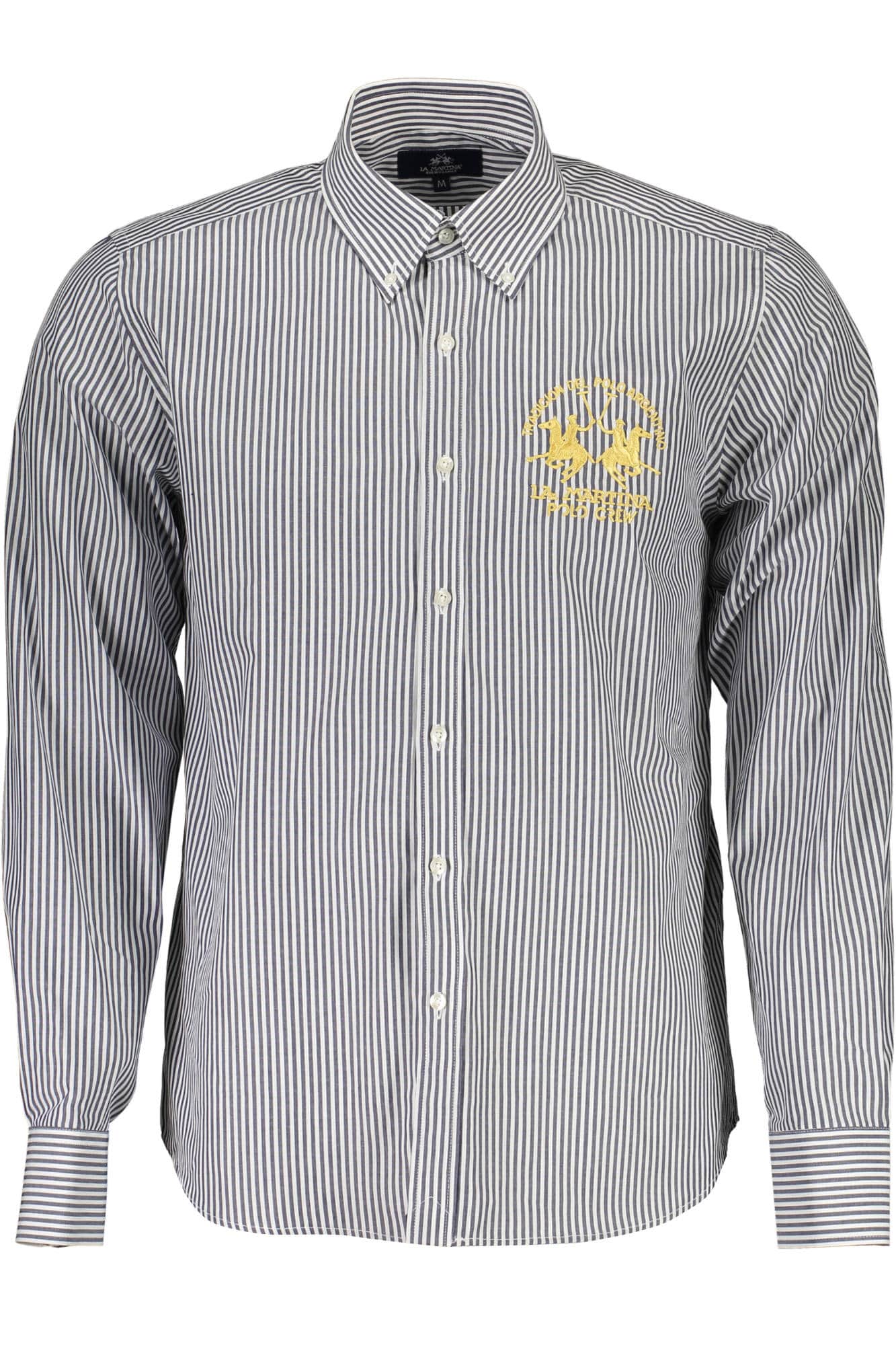 La Martina manga larga camisa hombre azul