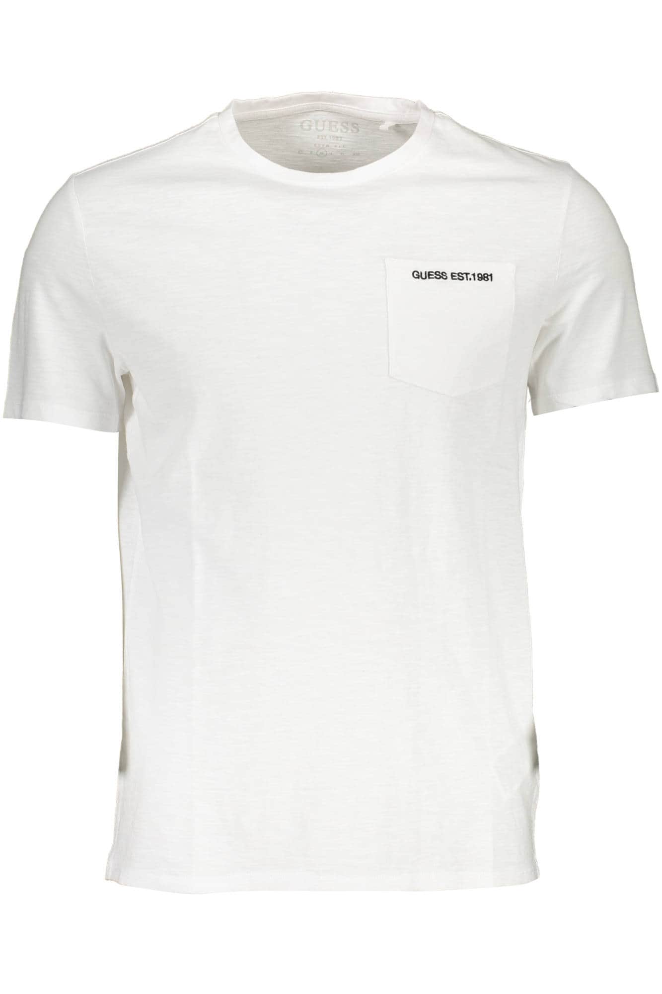 Guess vaqueros manga corta t-camisa hombre blanco