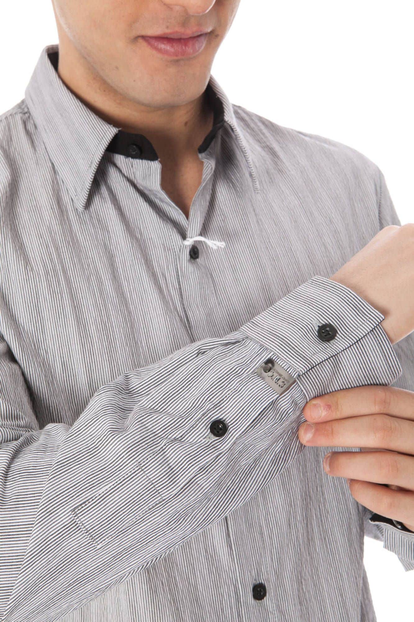 Ropa de baño National manga larga camisa hombre blanco