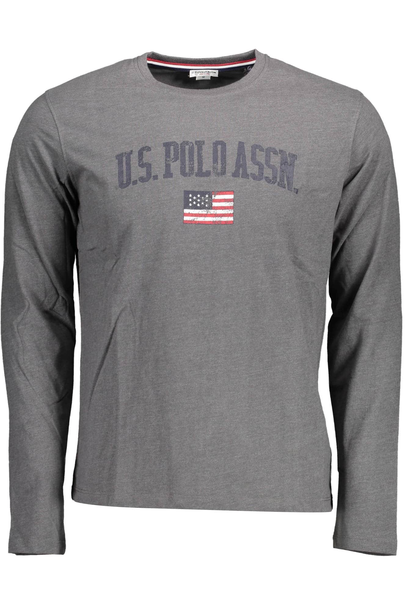 US Polo Assn. hombre manga larga t-camisa, gris