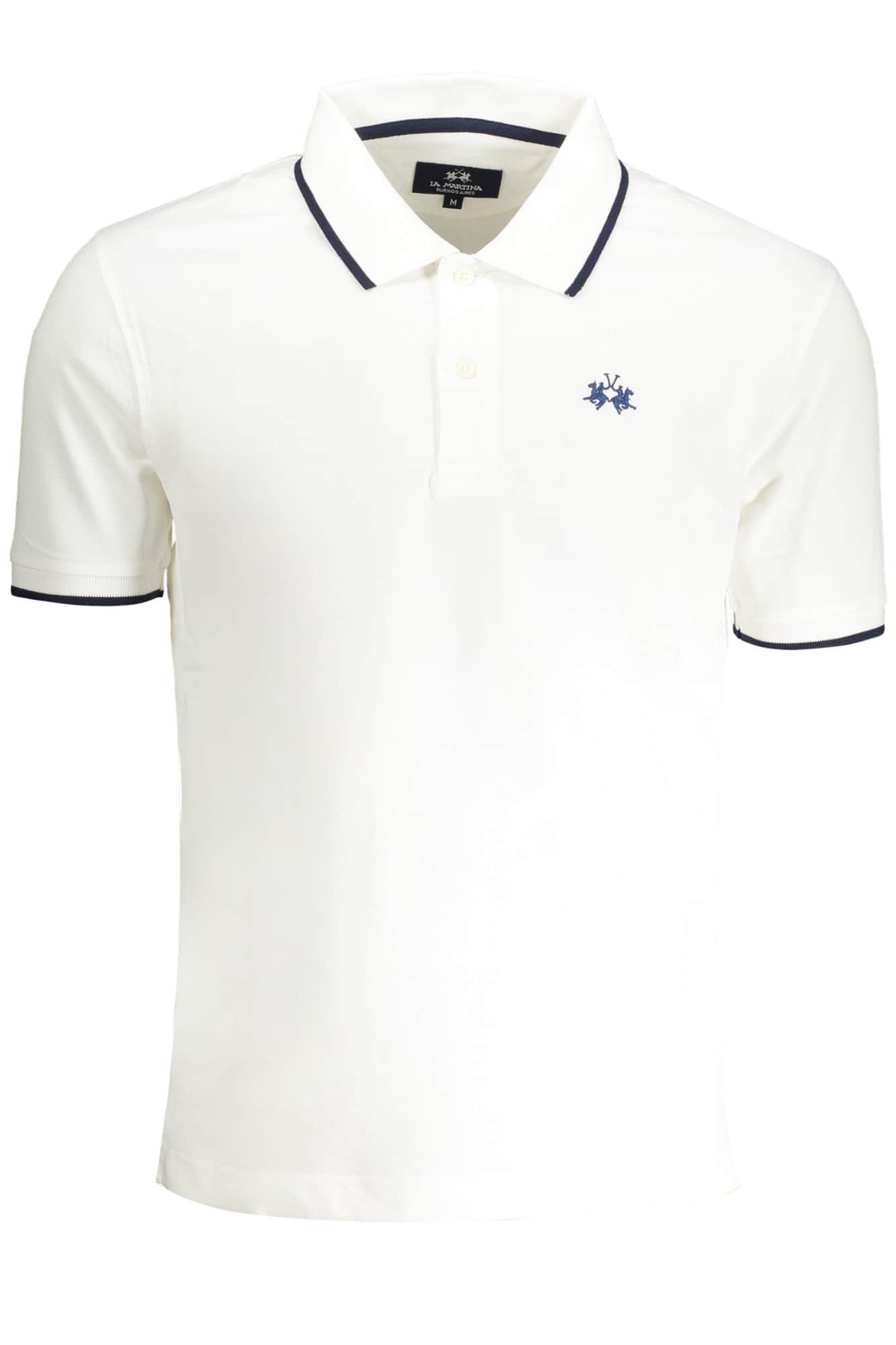 La Martina hombre manga corta polo blanco