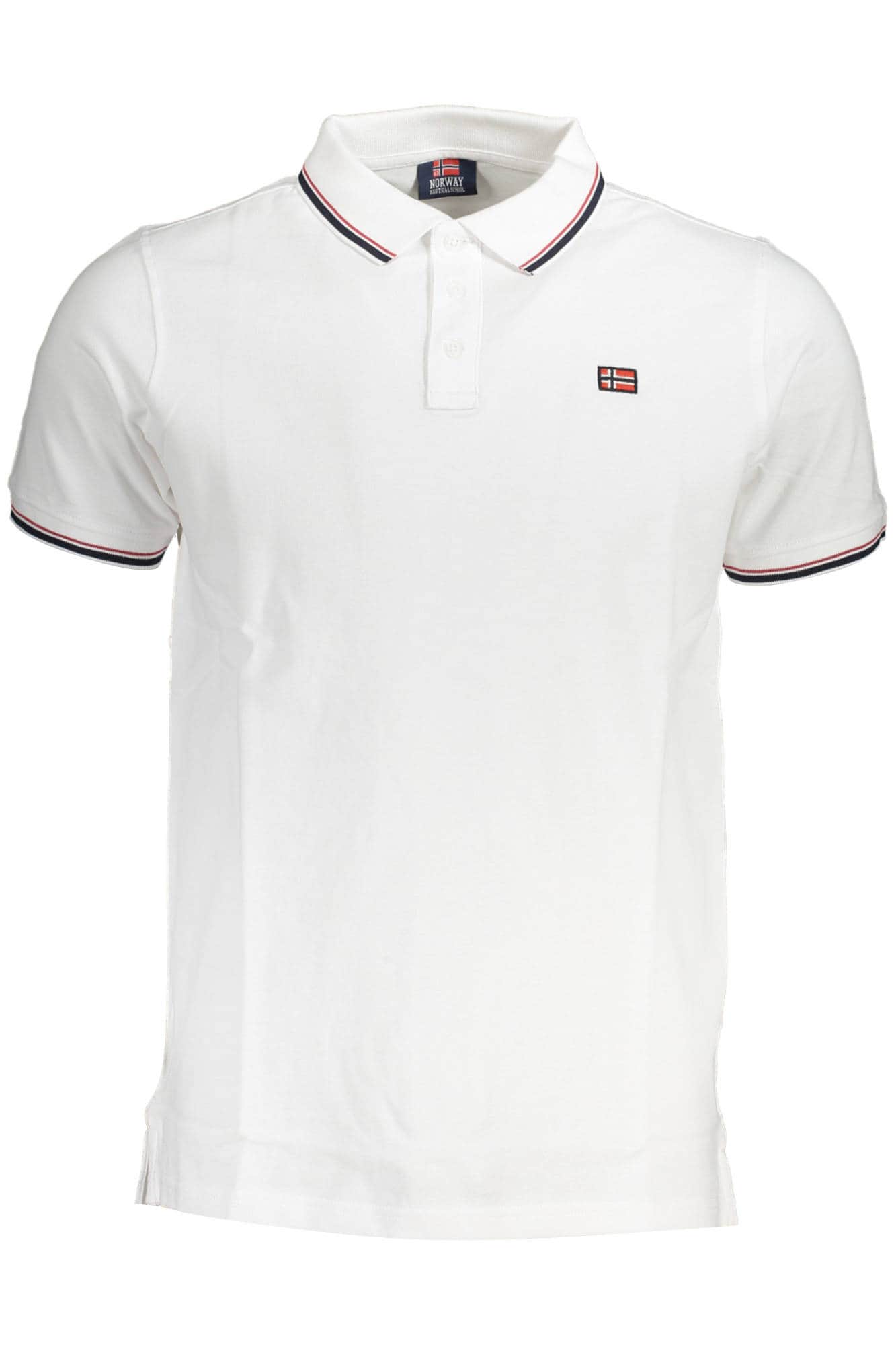 Norway 1963 hombre manga corta polo blanco