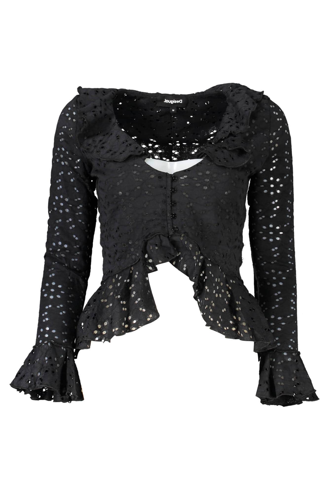 Desigual manga larga camisa mujer negro