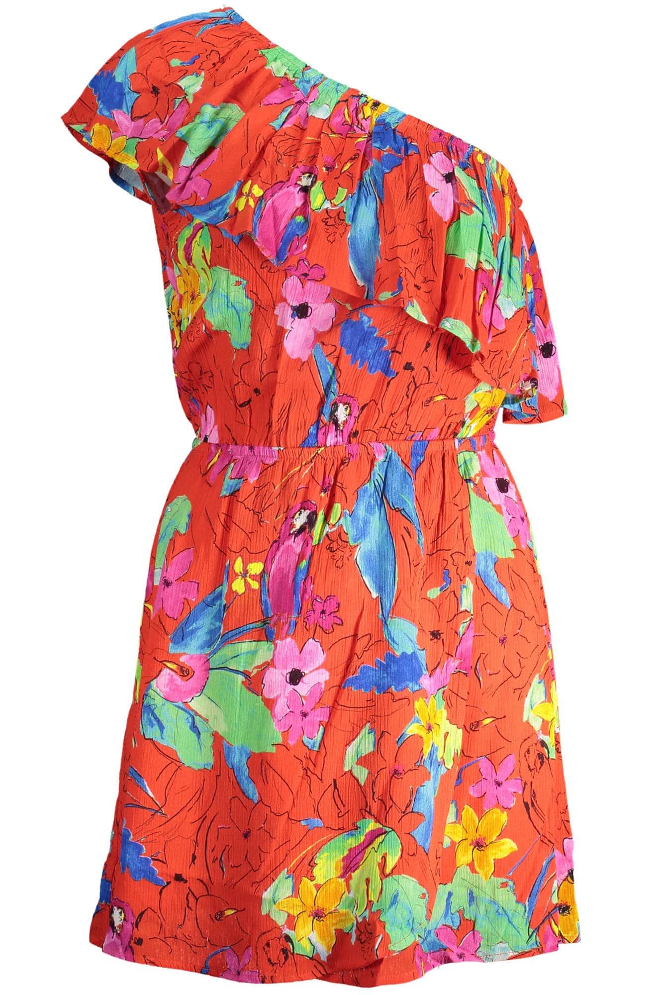 Desigual rojo corto vestido para mujer