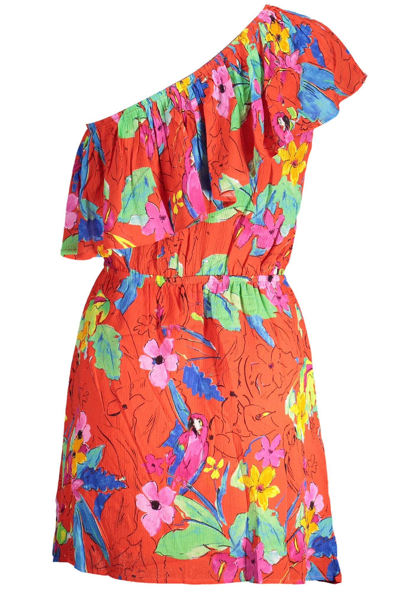 Desigual rojo corto vestido para mujer