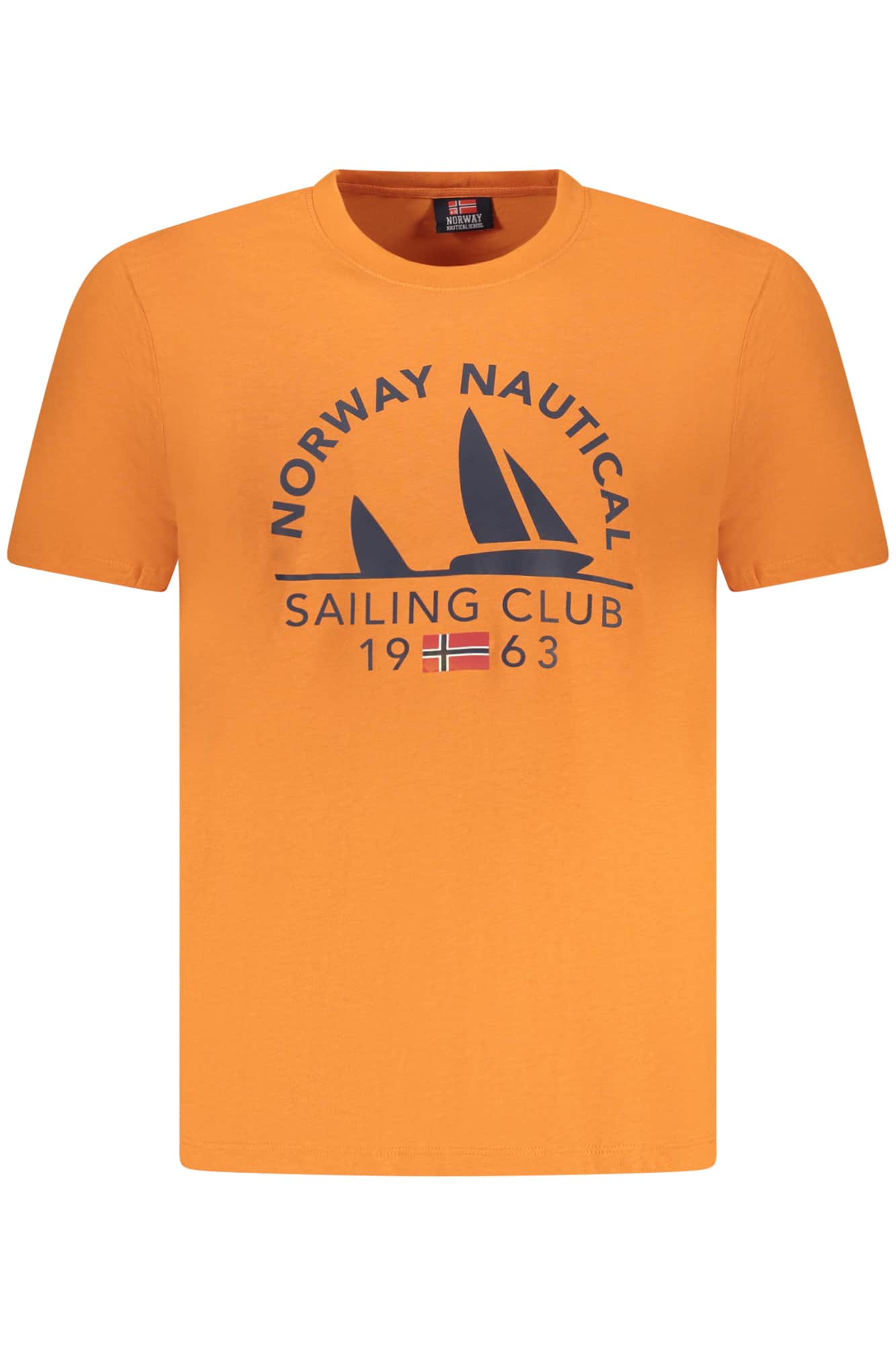Norway 1963 hombre manga corta t-camisa naranja