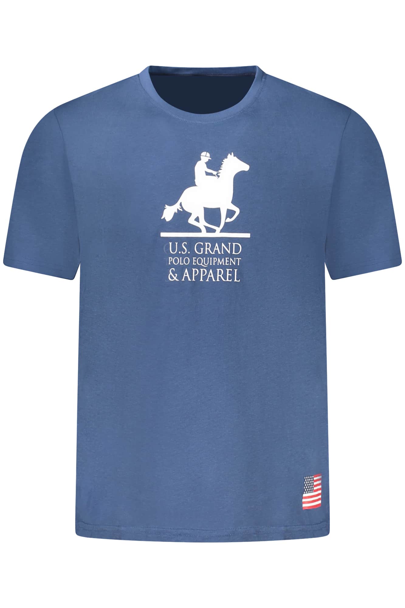 US Grand hombre manga corta t-camisa azul