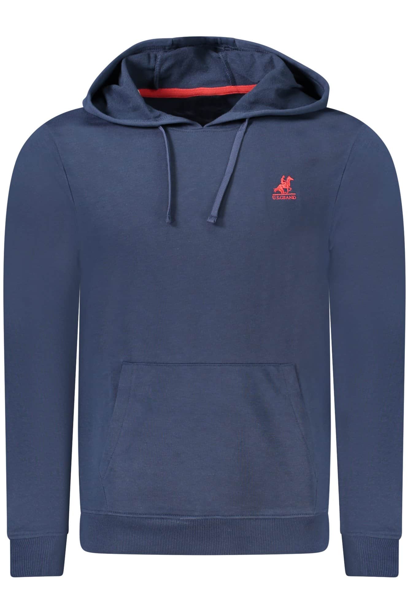 US Grand hombre azul con cremallera sudadera