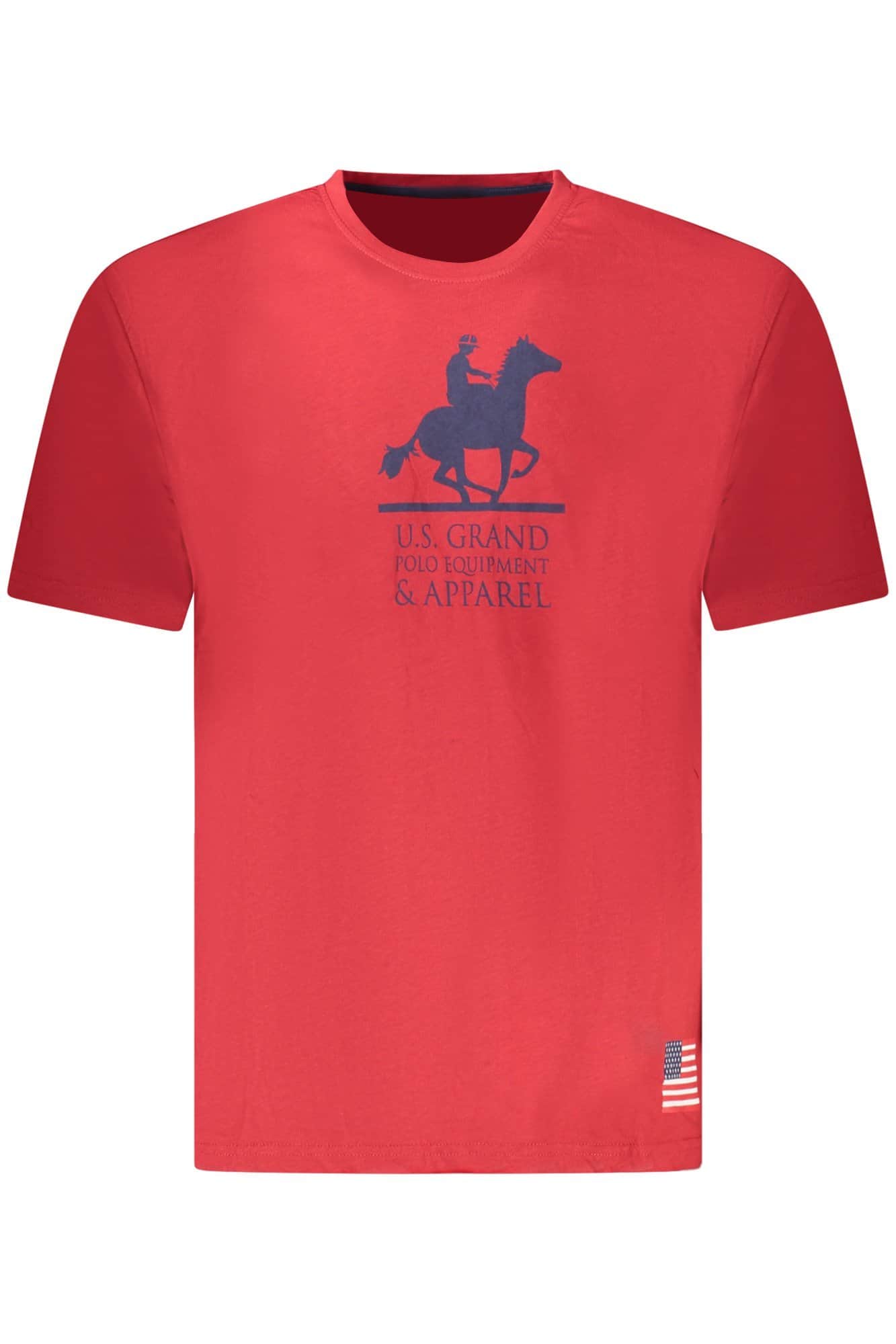 US Grand hombre manga corta rojo t-camisa