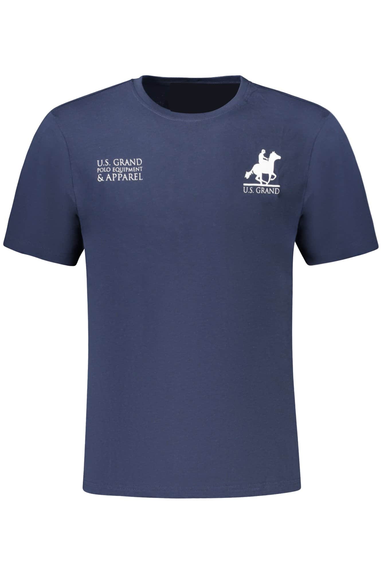 US Grand hombre manga corta t-camisa azul