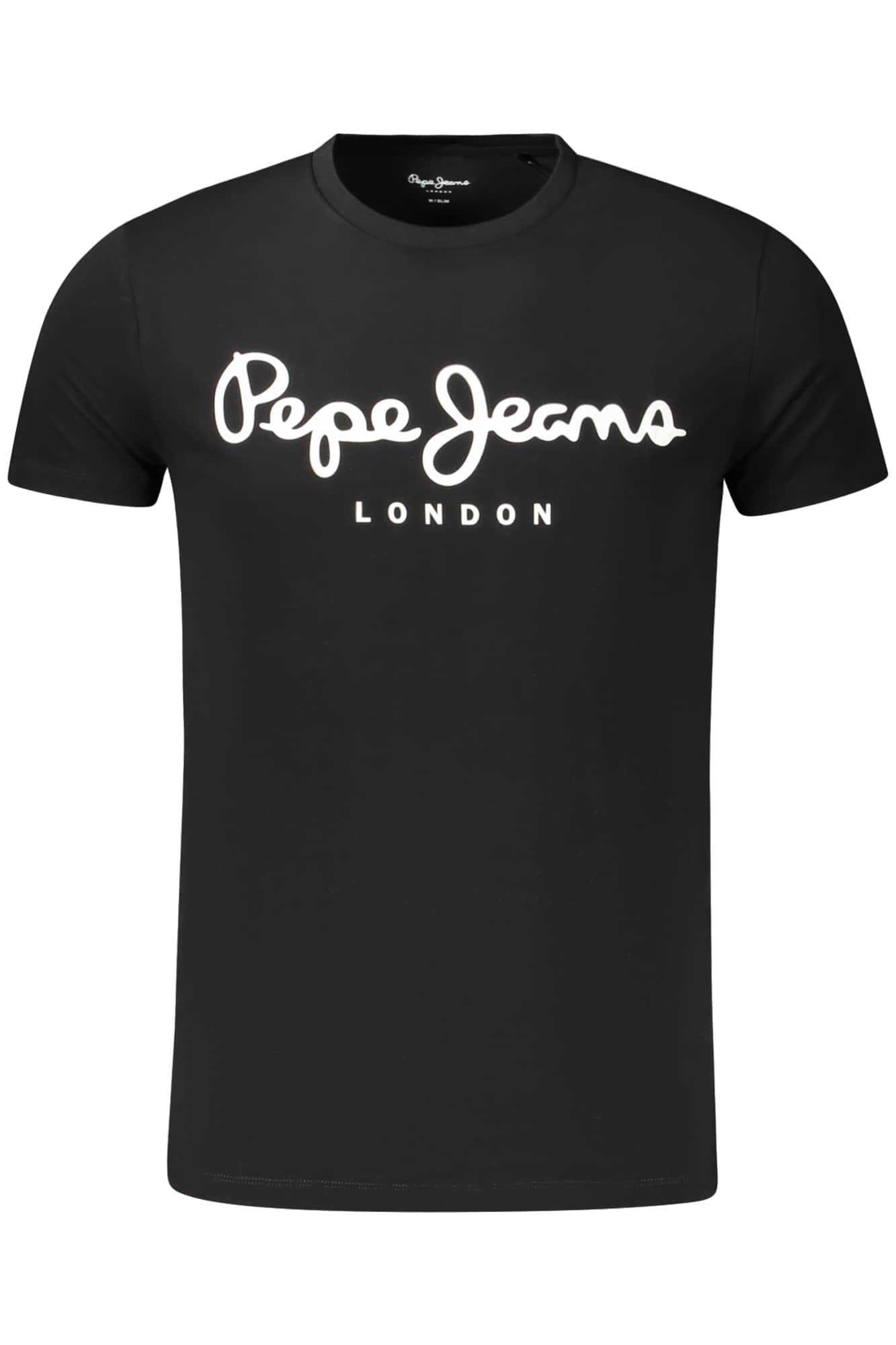 Pepe vaqueros manga corta t-camisa hombre negro