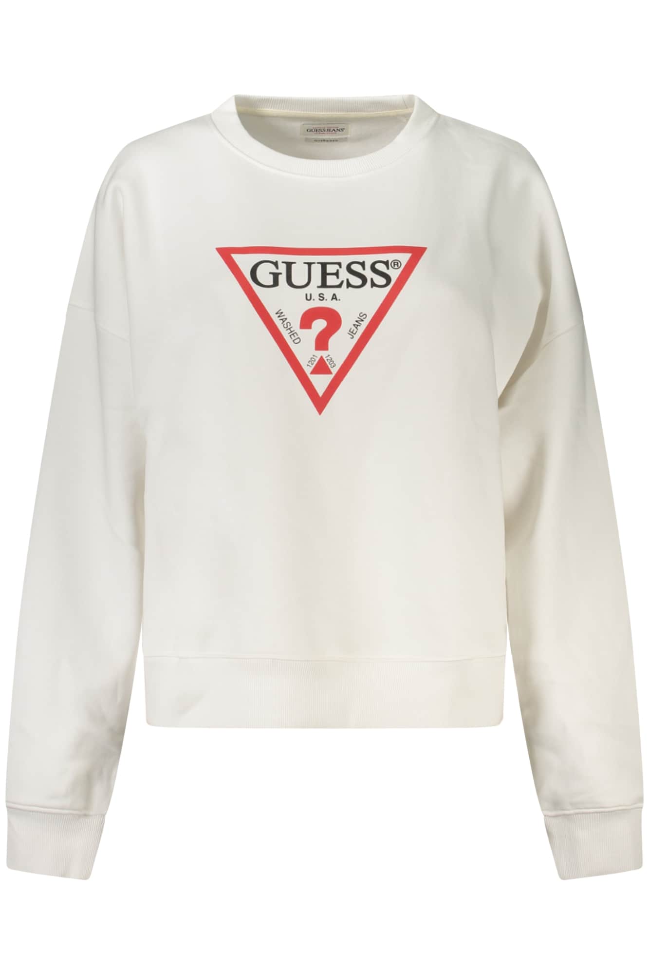 Guess vaqueros sudadera sin cremallera mujer blanco