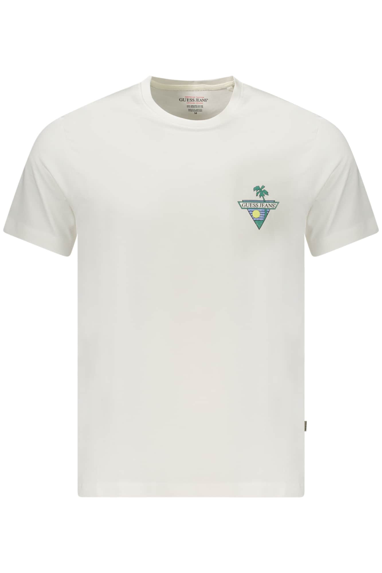 Guess vaqueros manga corta t-camisa hombre blanco
