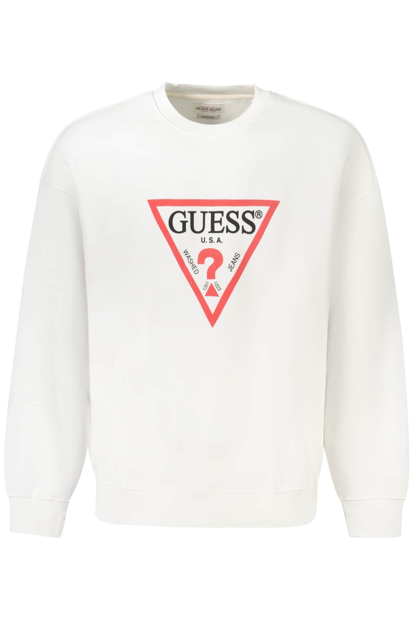 Guess vaqueros sudadera sin cremallera hombre blanco
