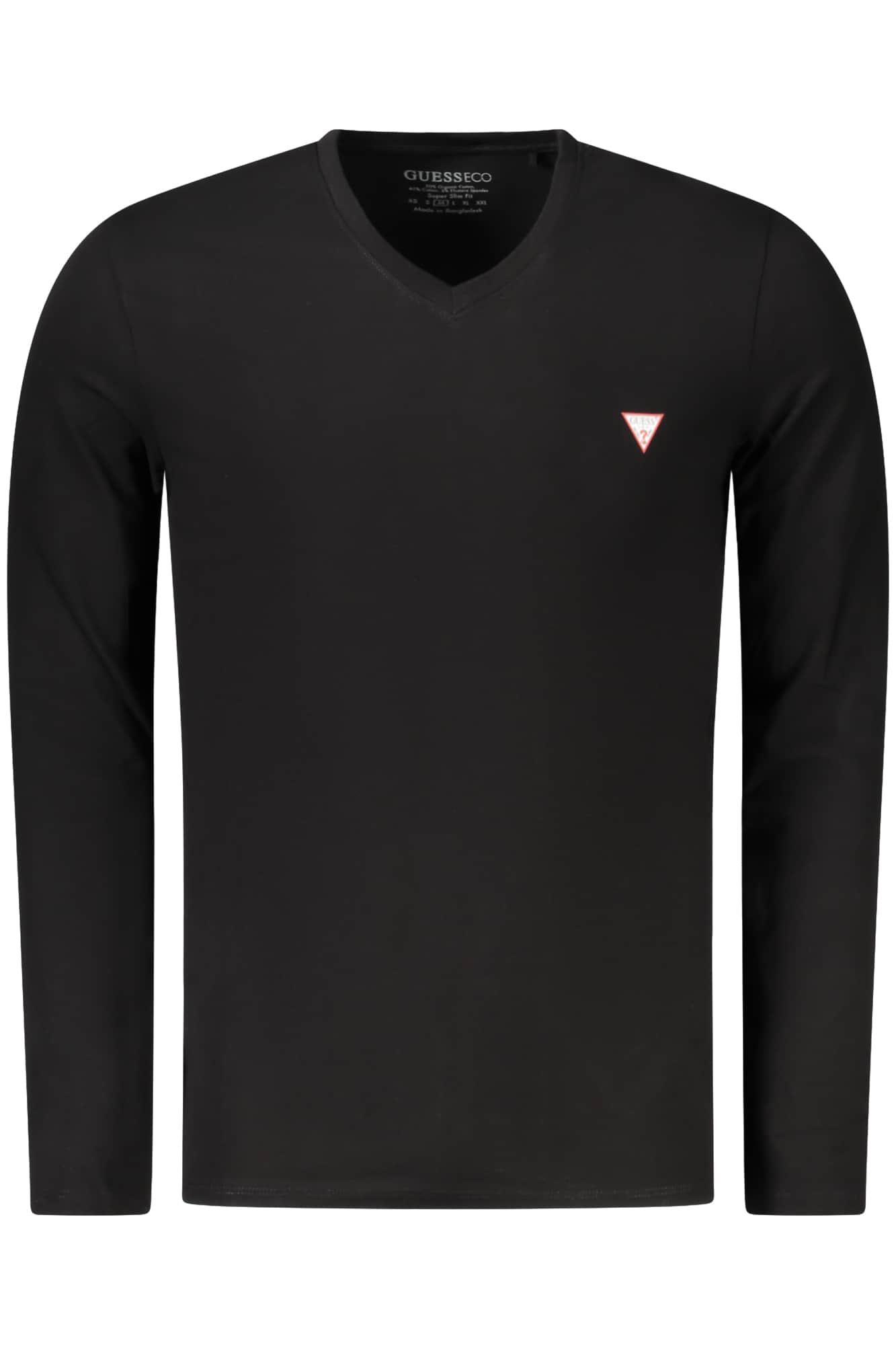 GUESS VAQUEROS MANGA LARGA T-CAMISA HOMBRE NEGRO