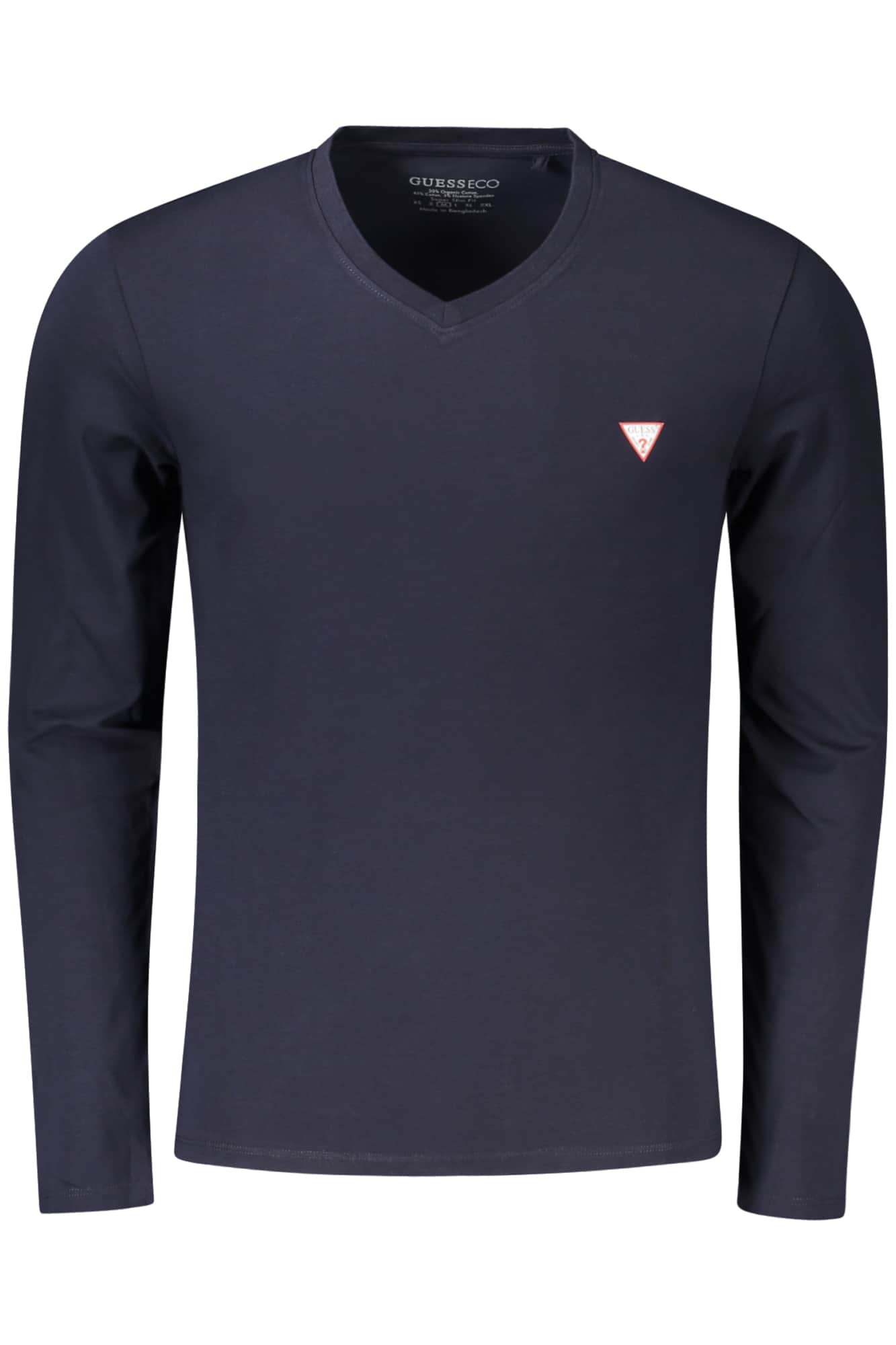 GUESS VAQUEROS MANGA LARGA T-CAMISA HOMBRE NEGRO