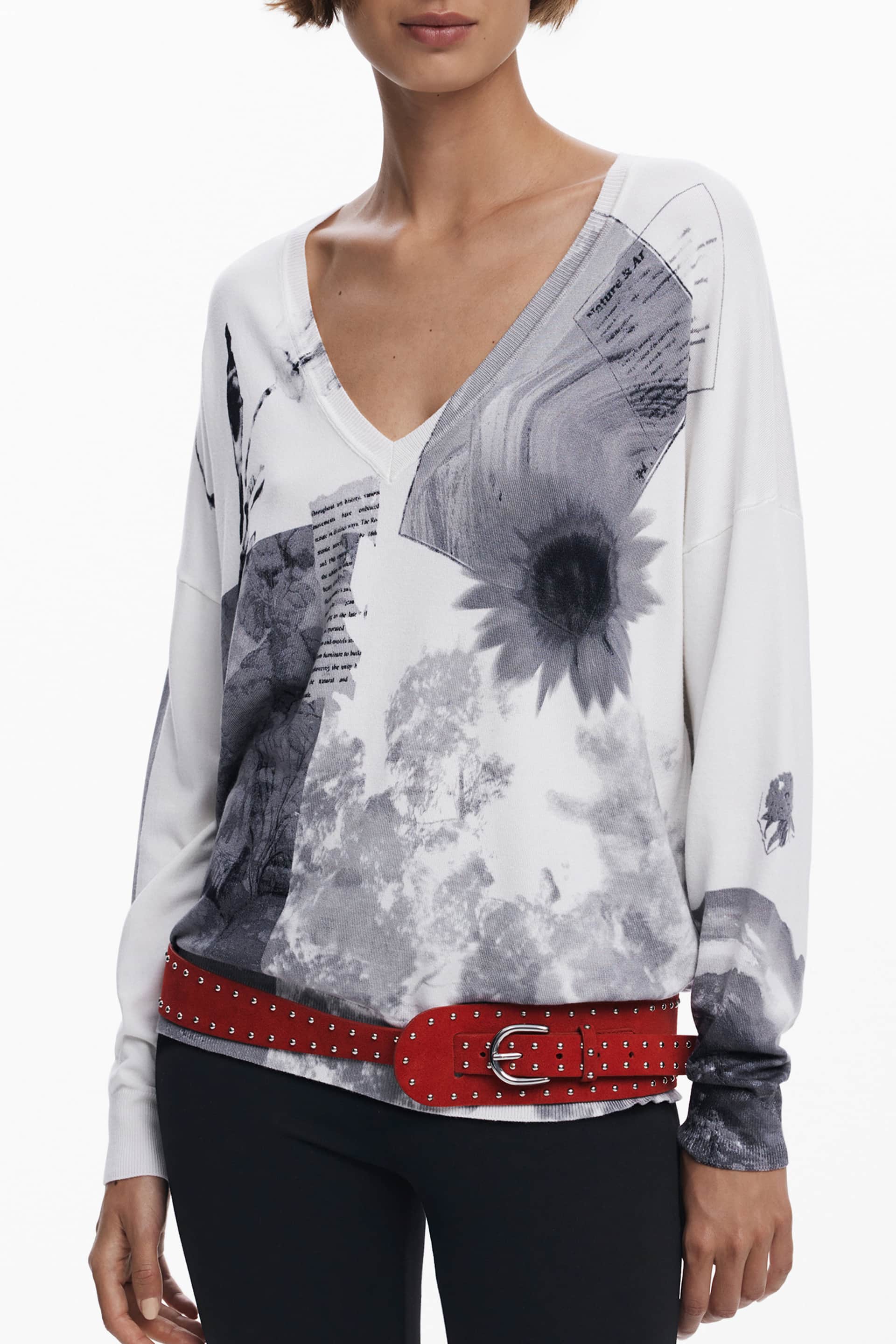 Desigual mujer blanco jersey
