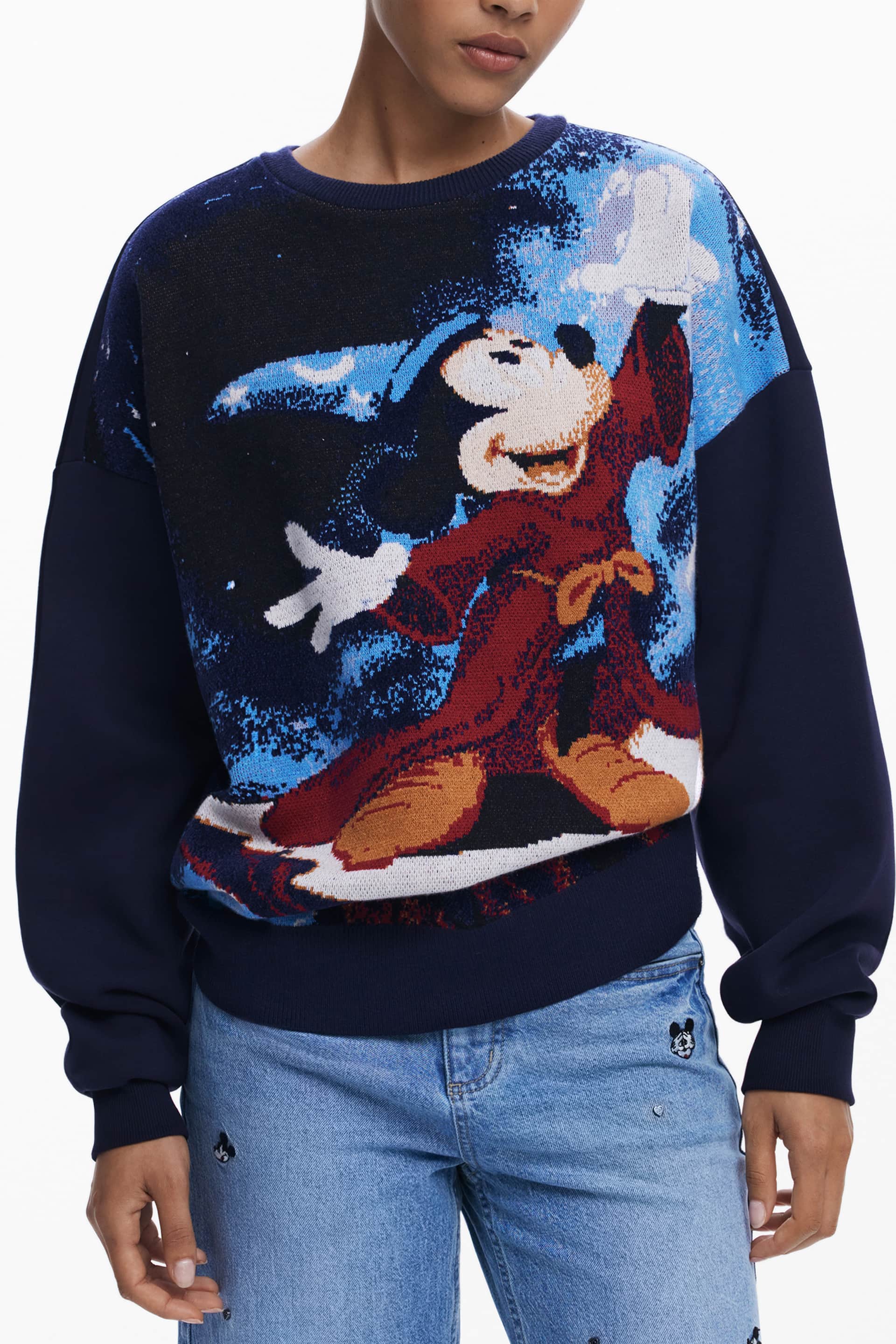 Desigual mujer azul con cremallera sudadera