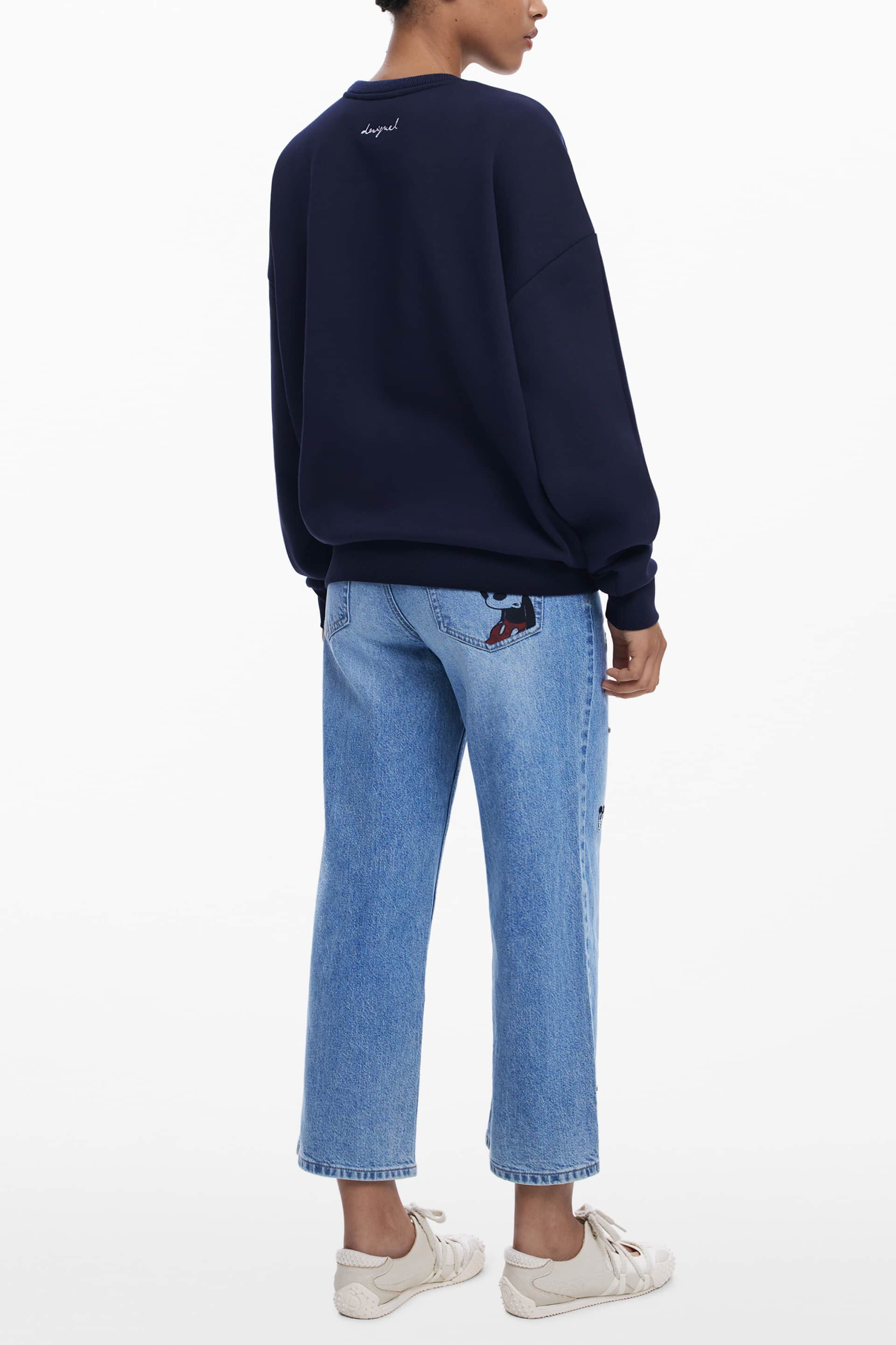 Desigual mujer azul con cremallera sudadera
