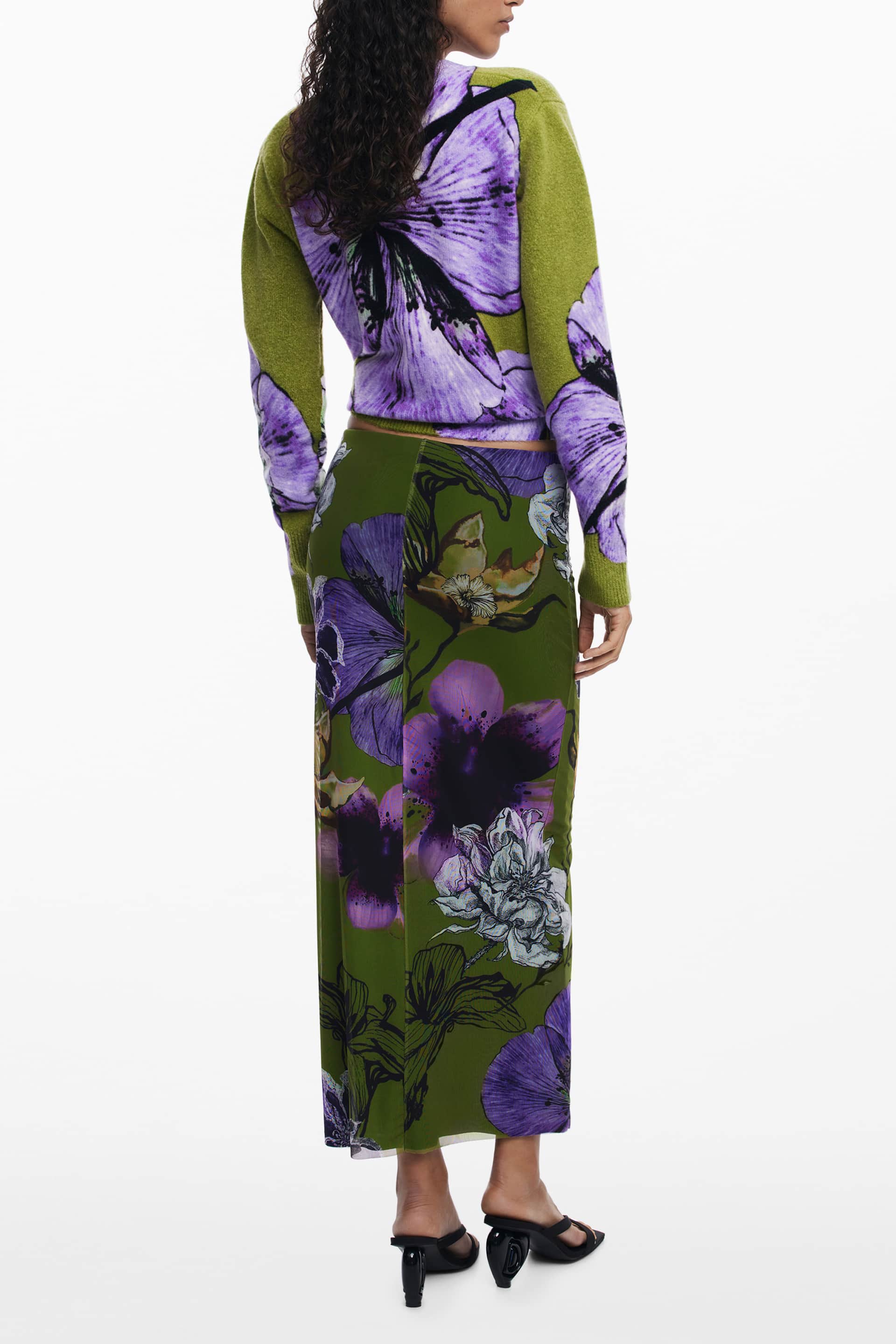 Desigual mujer largo verde falda