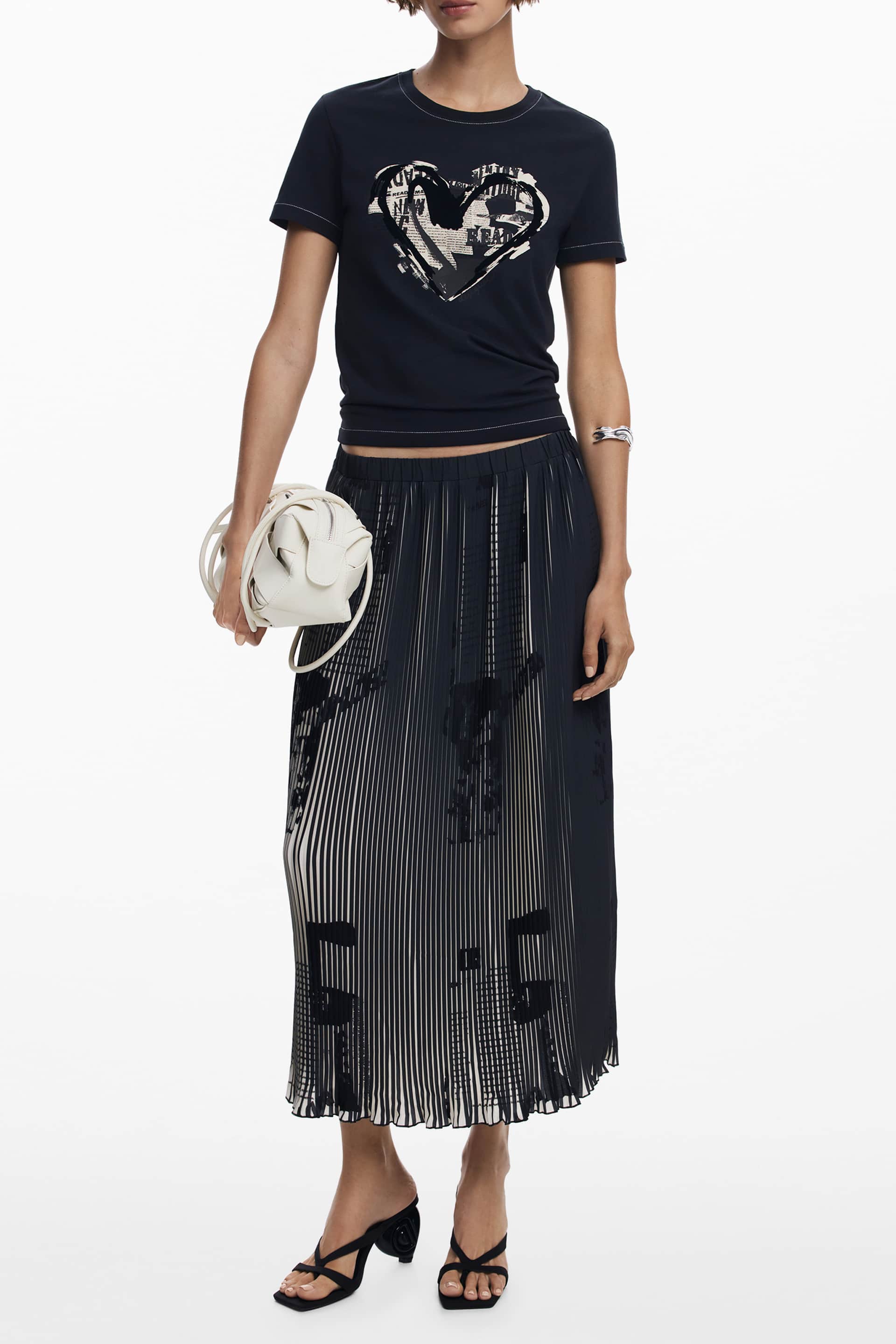 Desigual mujer largo falda negro