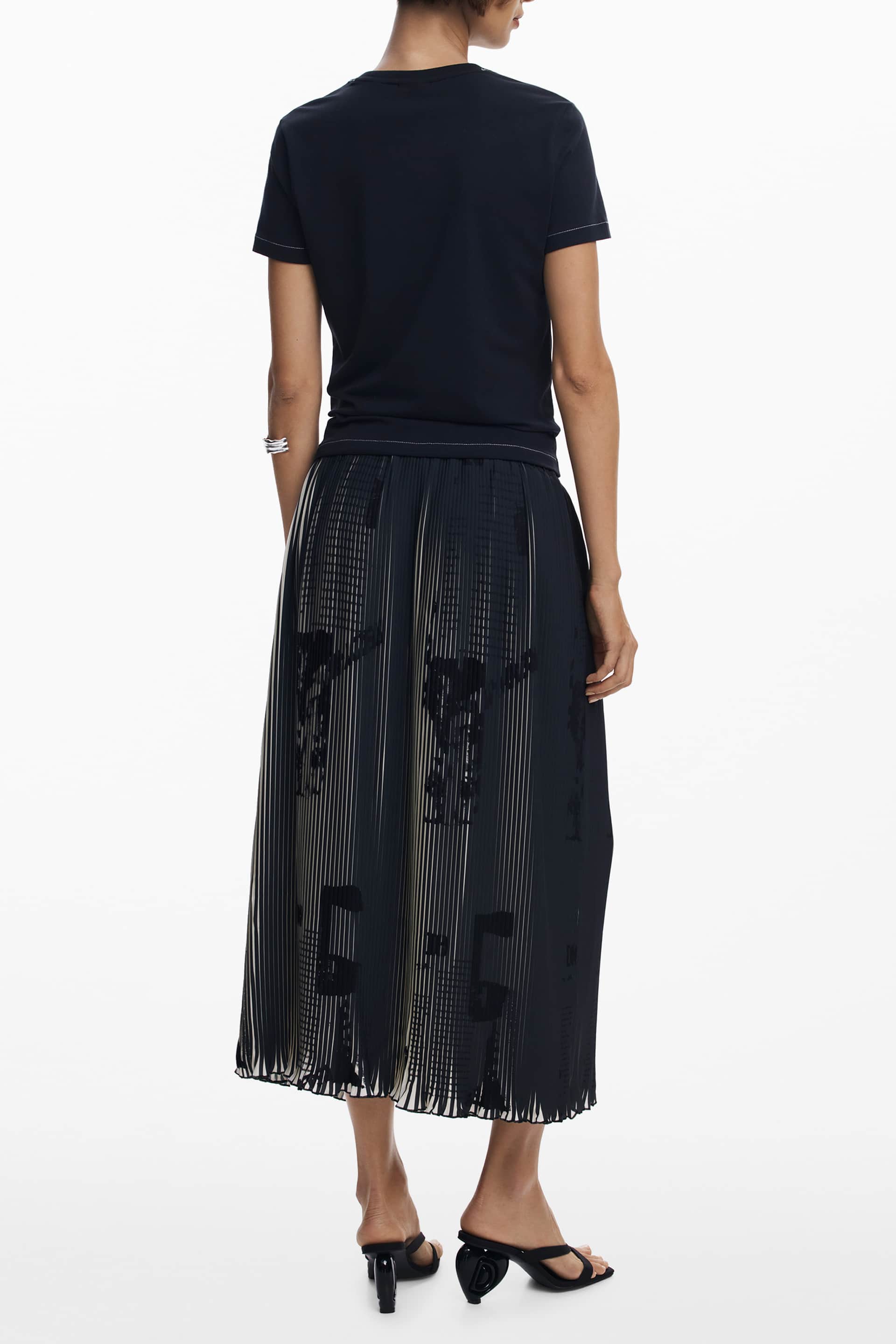 Desigual mujer largo falda negro