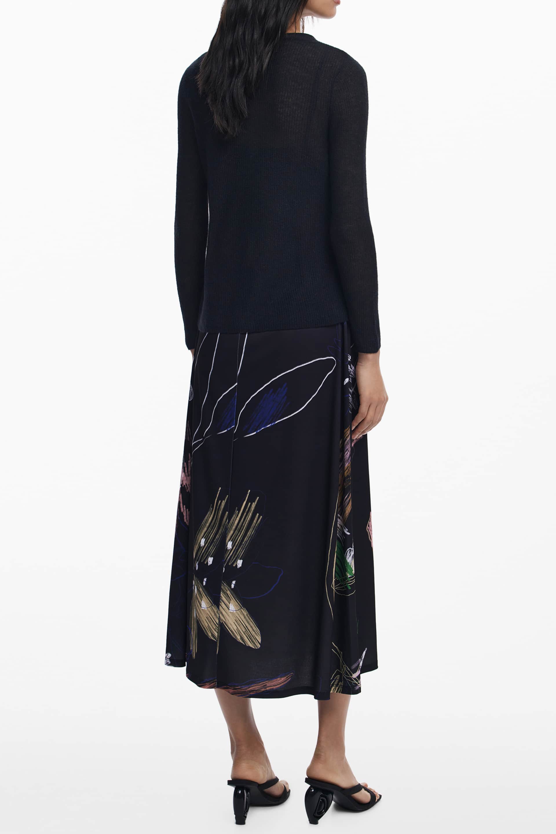 Desigual mujer largo negro vestido
