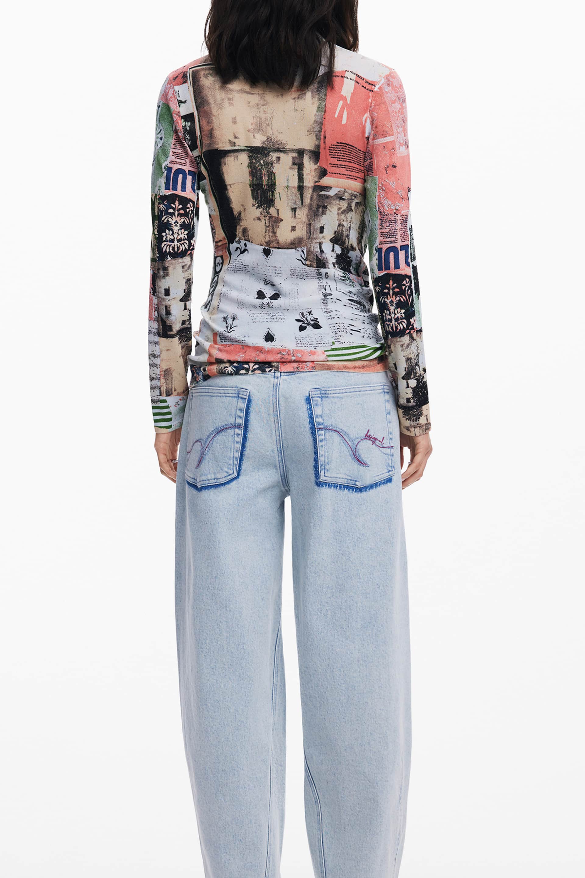 Desigual mujer rosa jersey