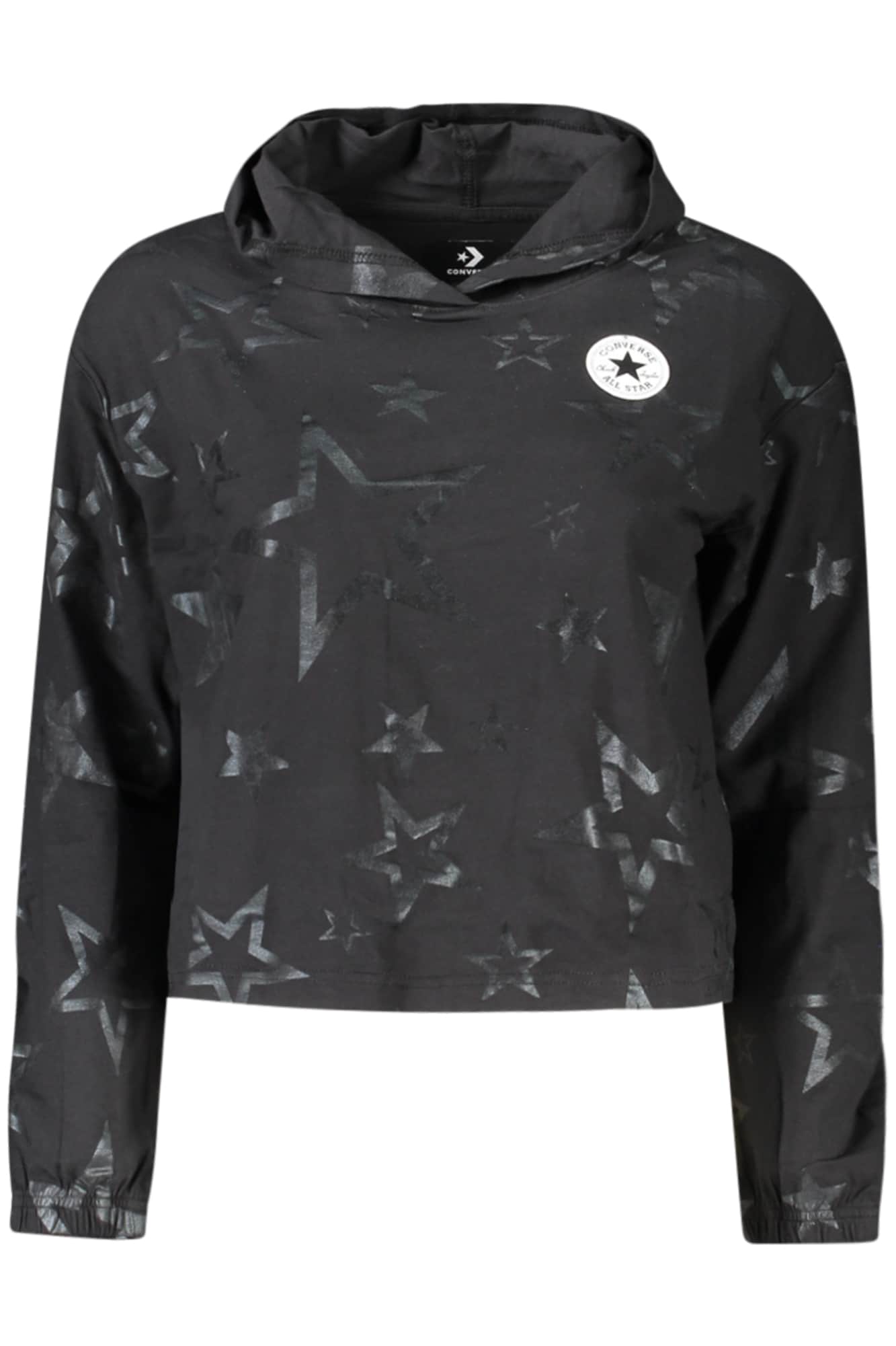 Converse Niñas Manga Larga T-Camisa, Negro