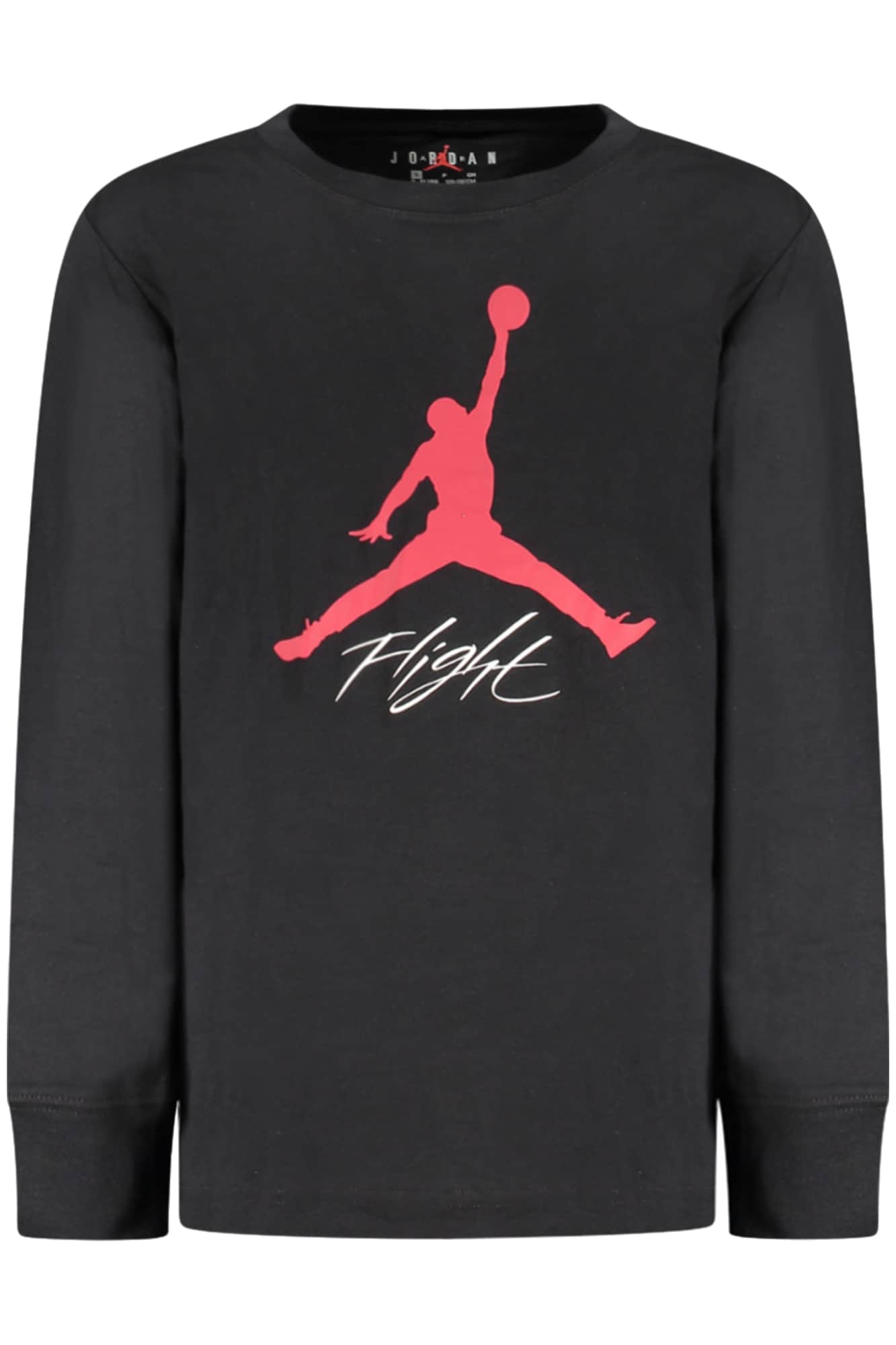 Jordan manga larga t-camisa para niños, negro