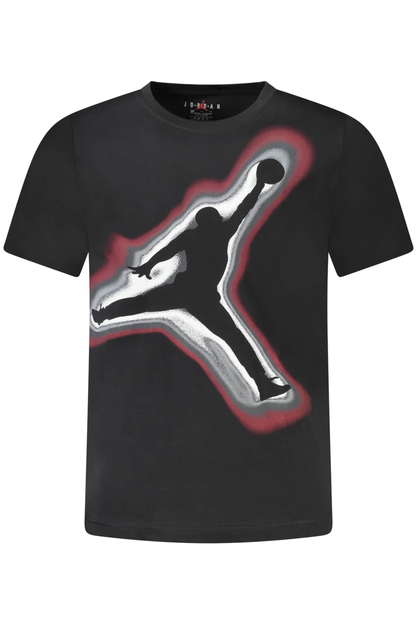 Jordan manga corta t-camisa para niños, negro