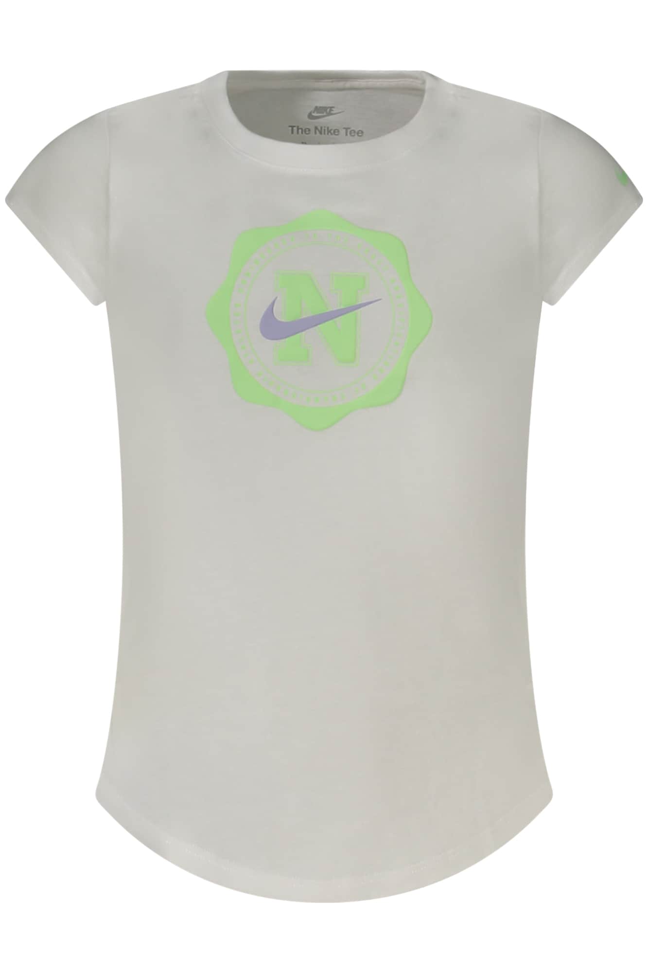 Nike manga corta t-camisa para niñas, blanco