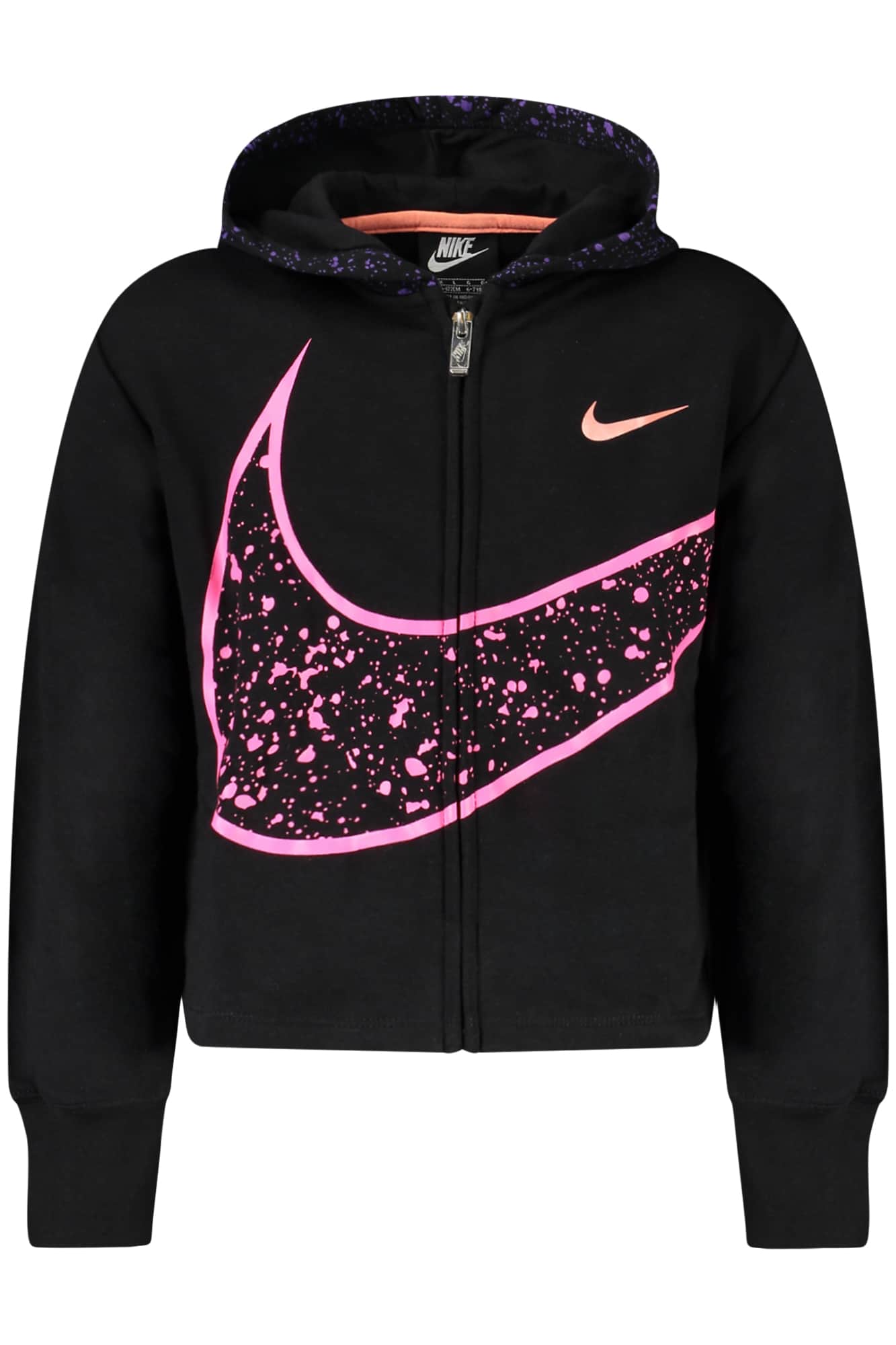 Nike con cremallera sudadera para niñas, gris