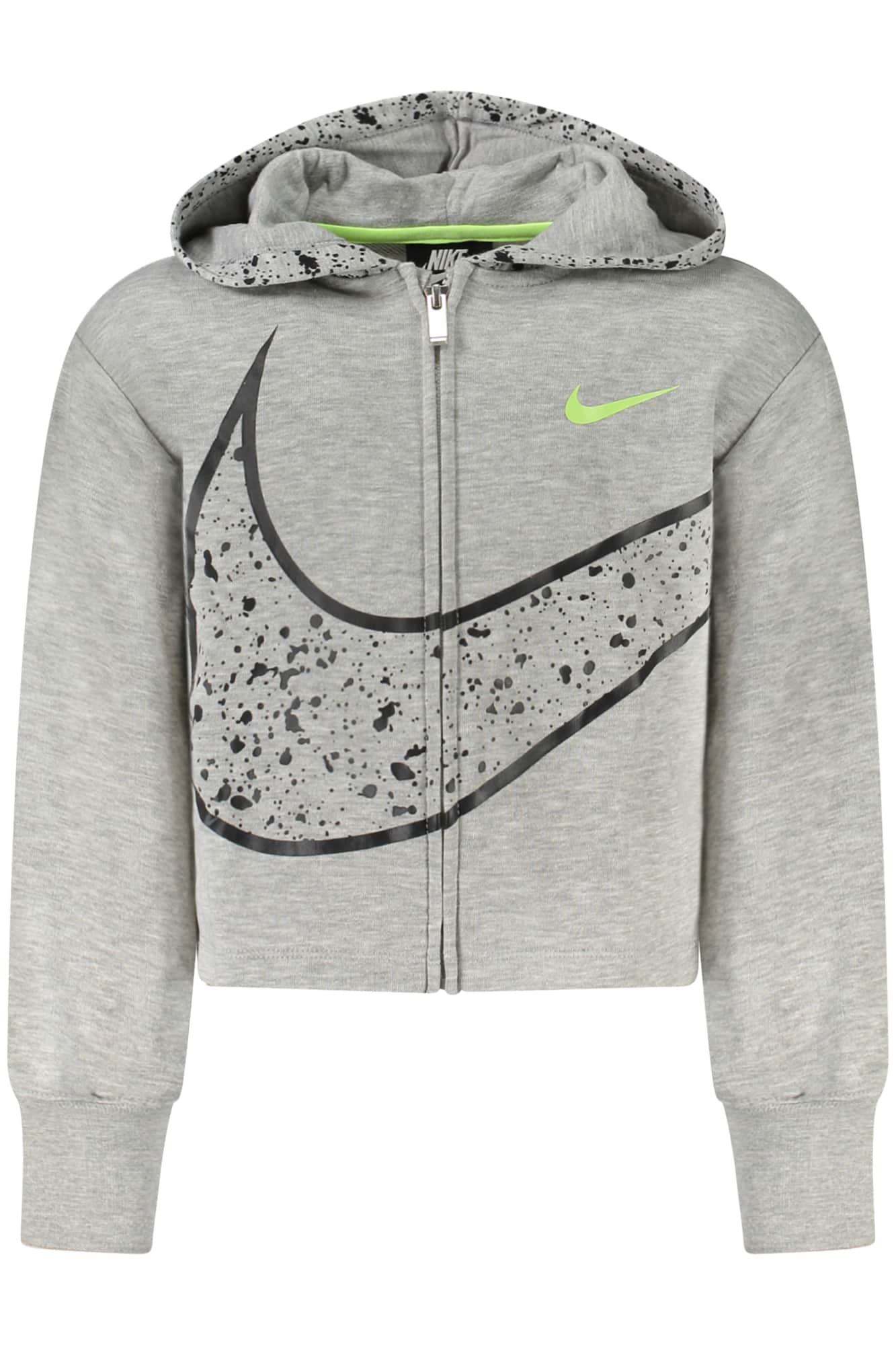 Nike con cremallera sudadera para niñas, gris