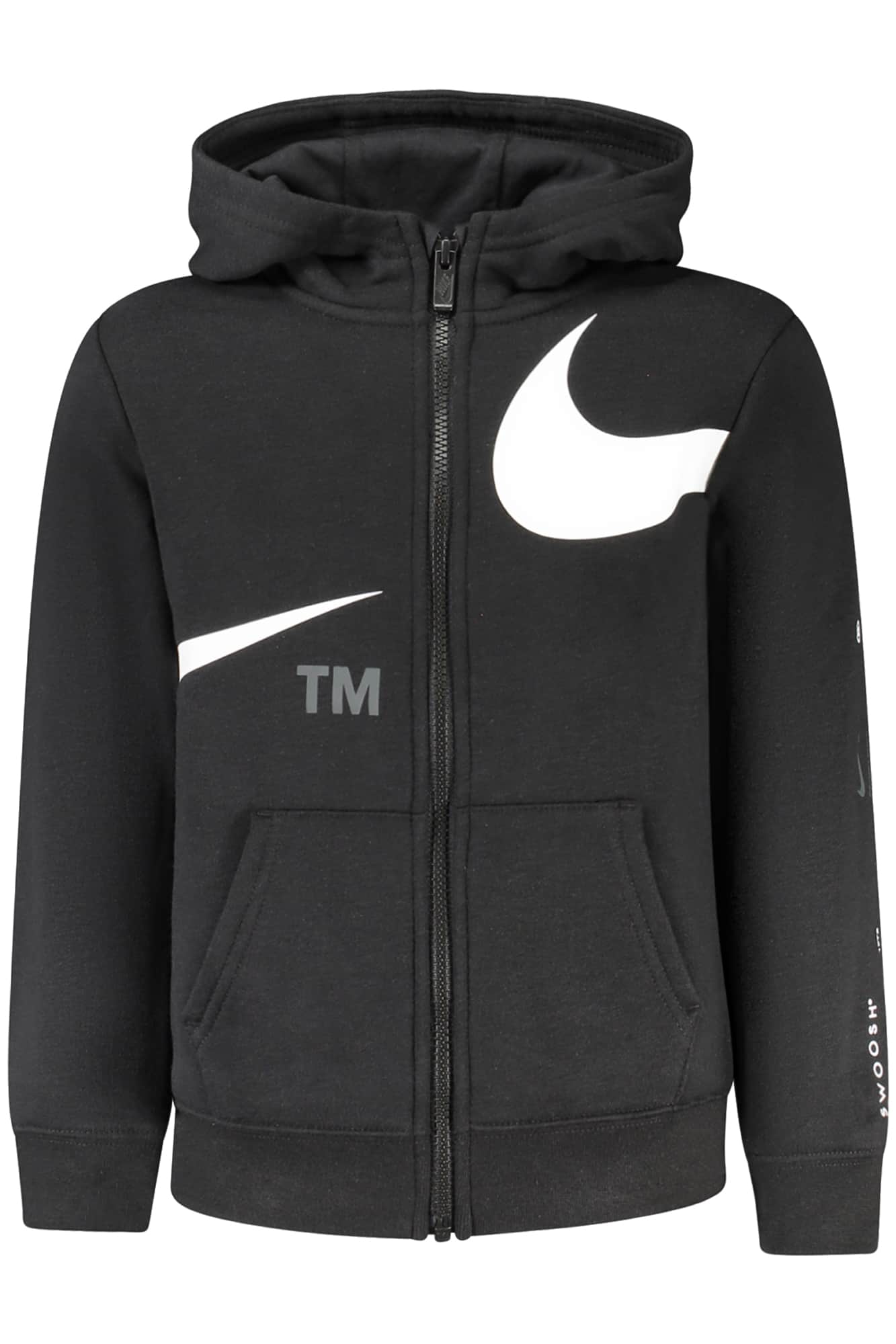 Nike niños negro con cremallera sudadera