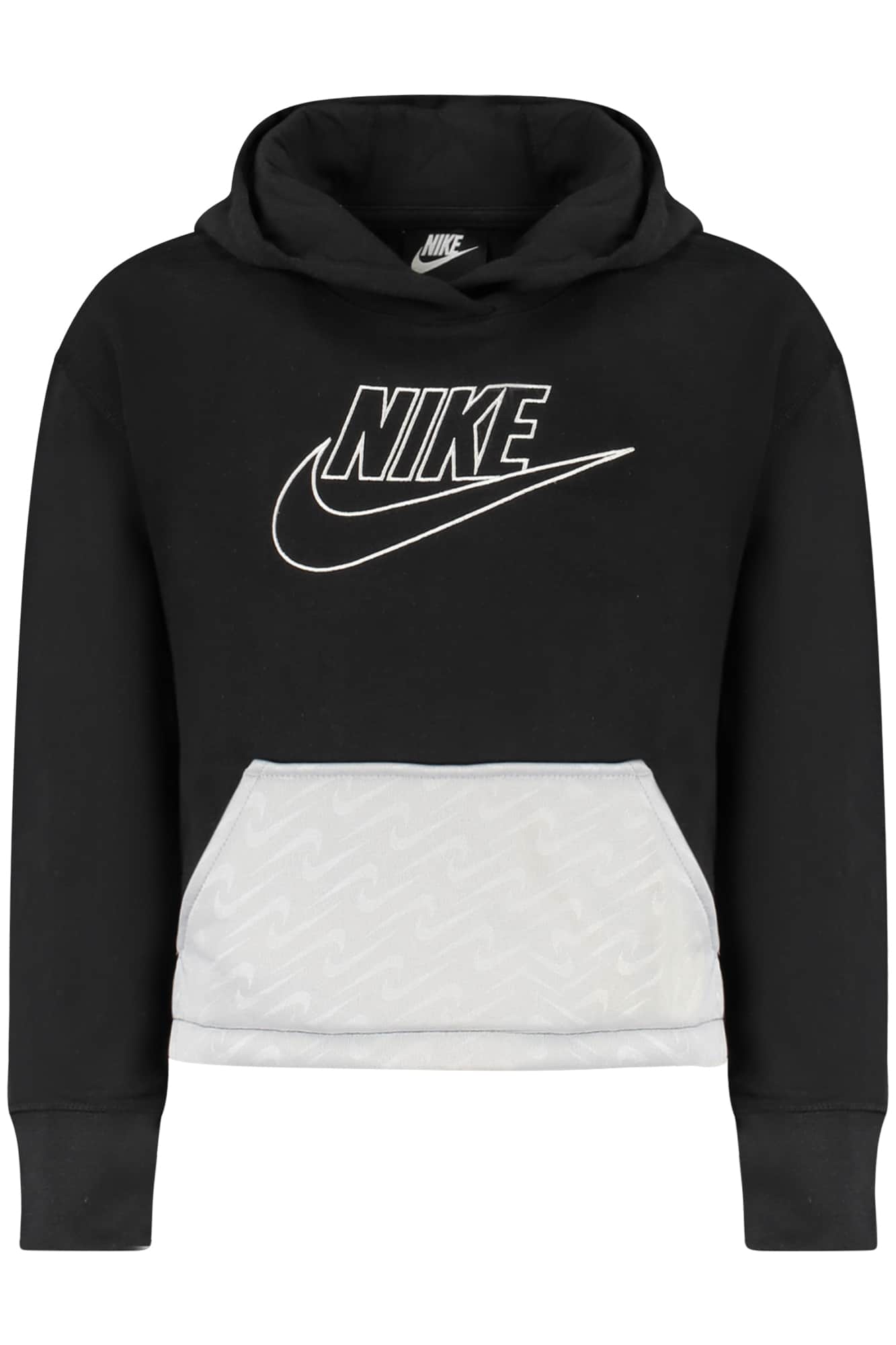 Nike niños negro con cremallera sudadera