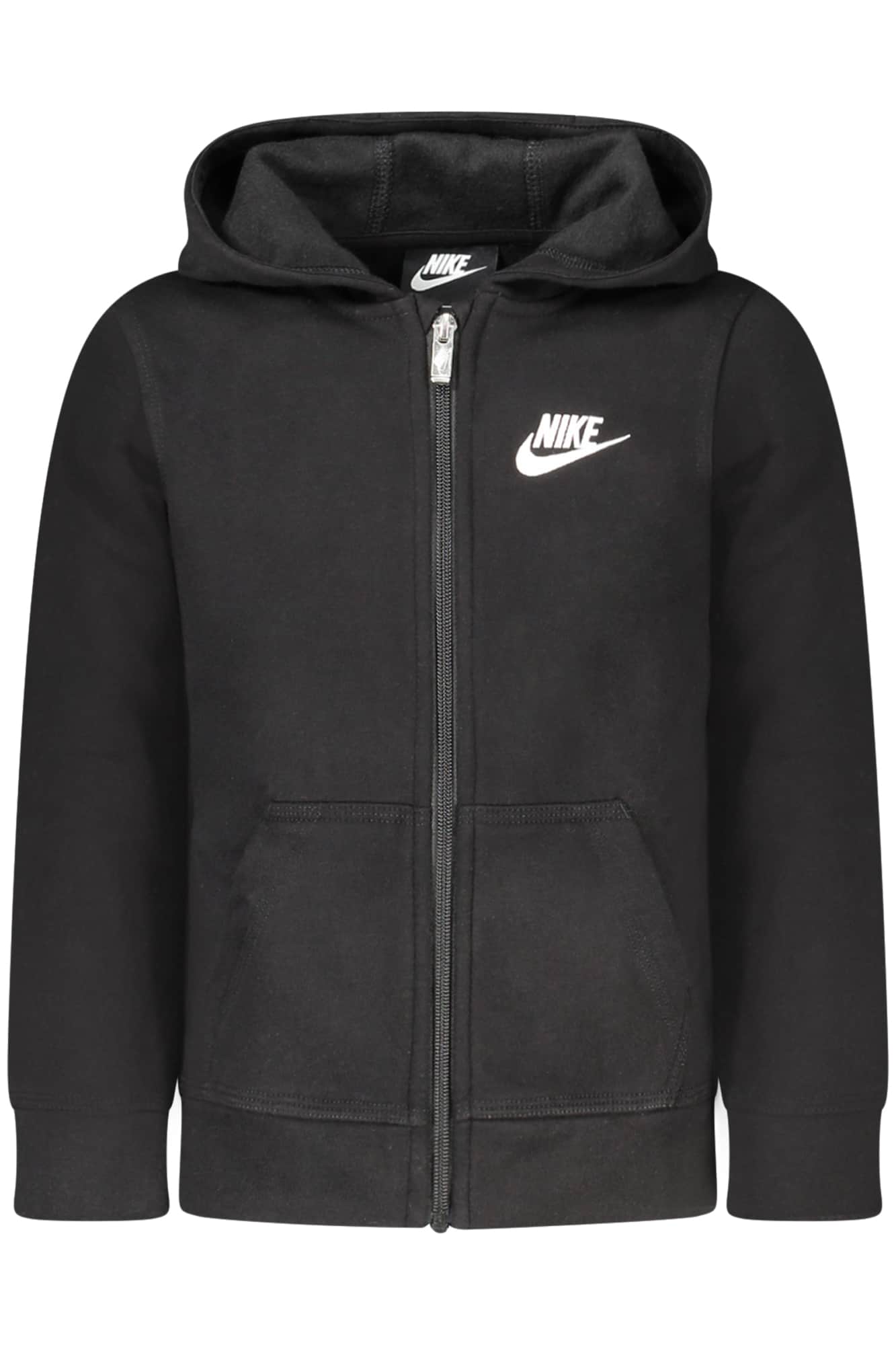 Nike niños negro con cremallera sudadera