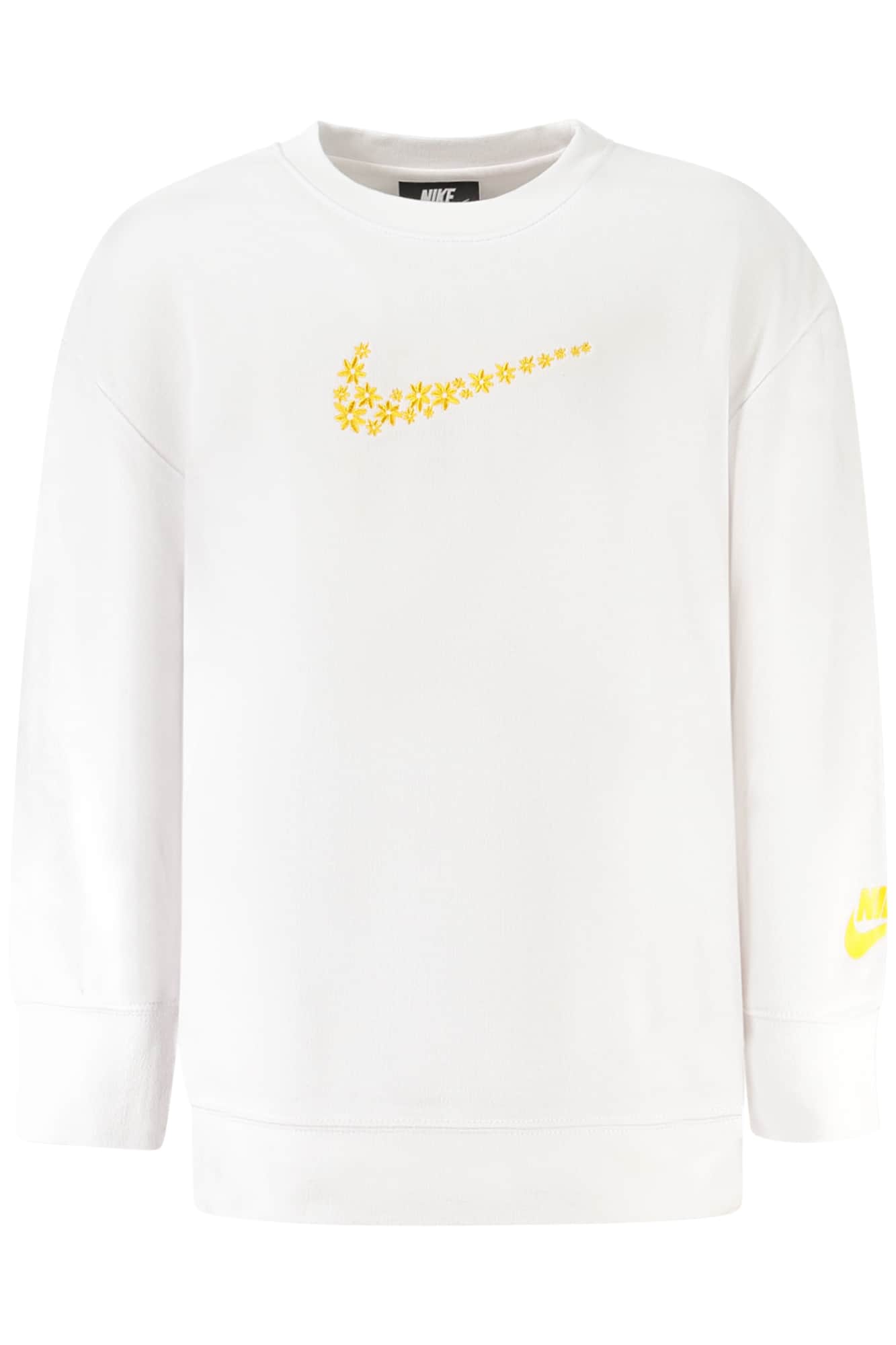 Nike niños blanco con cremallera sudadera