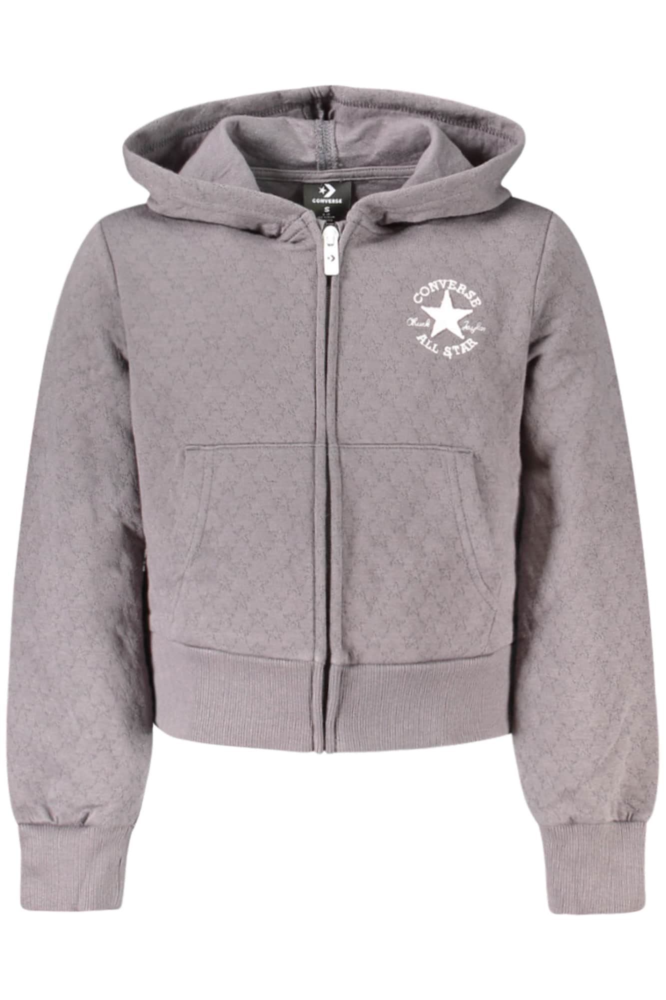 Converse Niñas Con Cremallera Sudadera Con Capucha, Gris