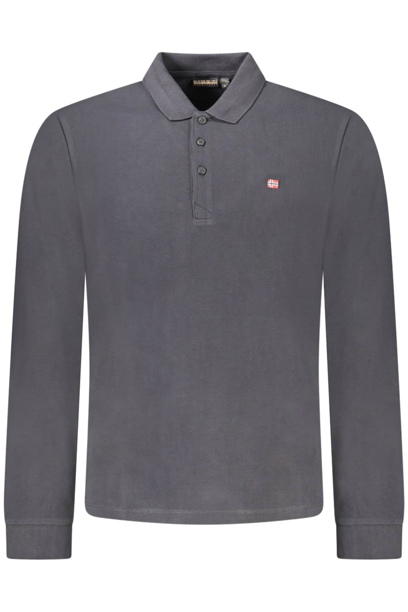 Napapijri hombre manga larga polo negro