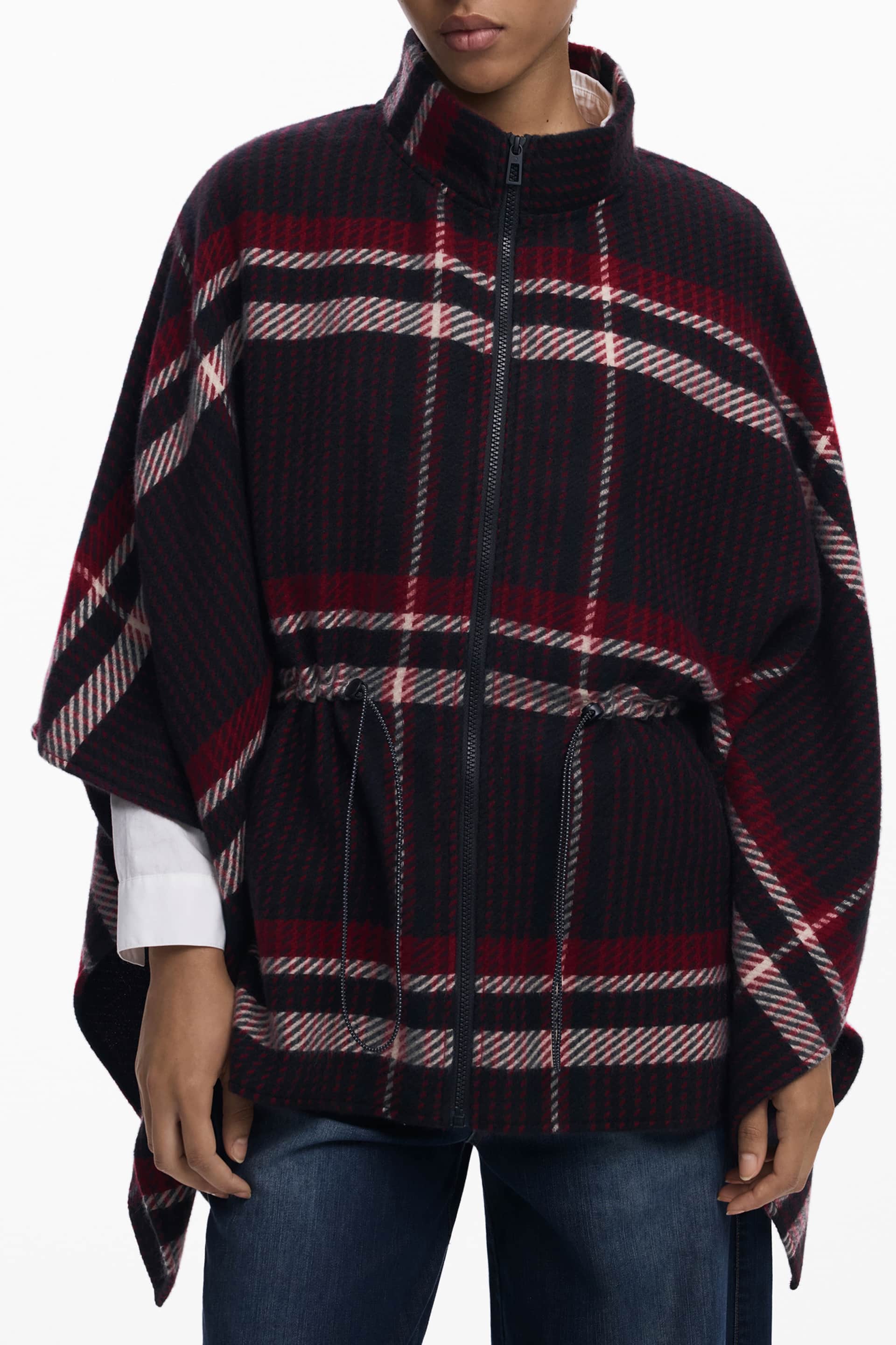 Desigual poncho mujer negro