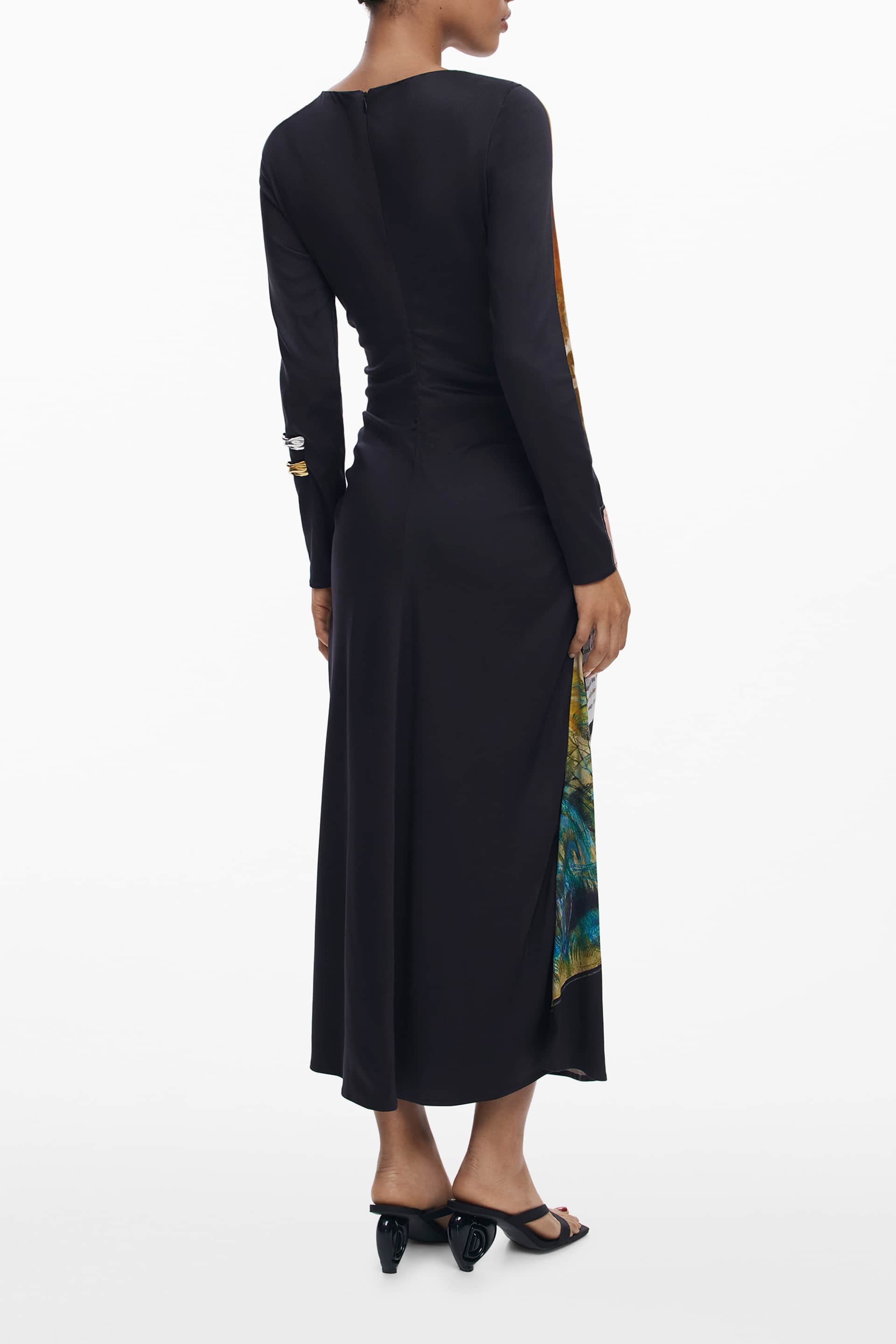 Desigual mujer largo negro vestido