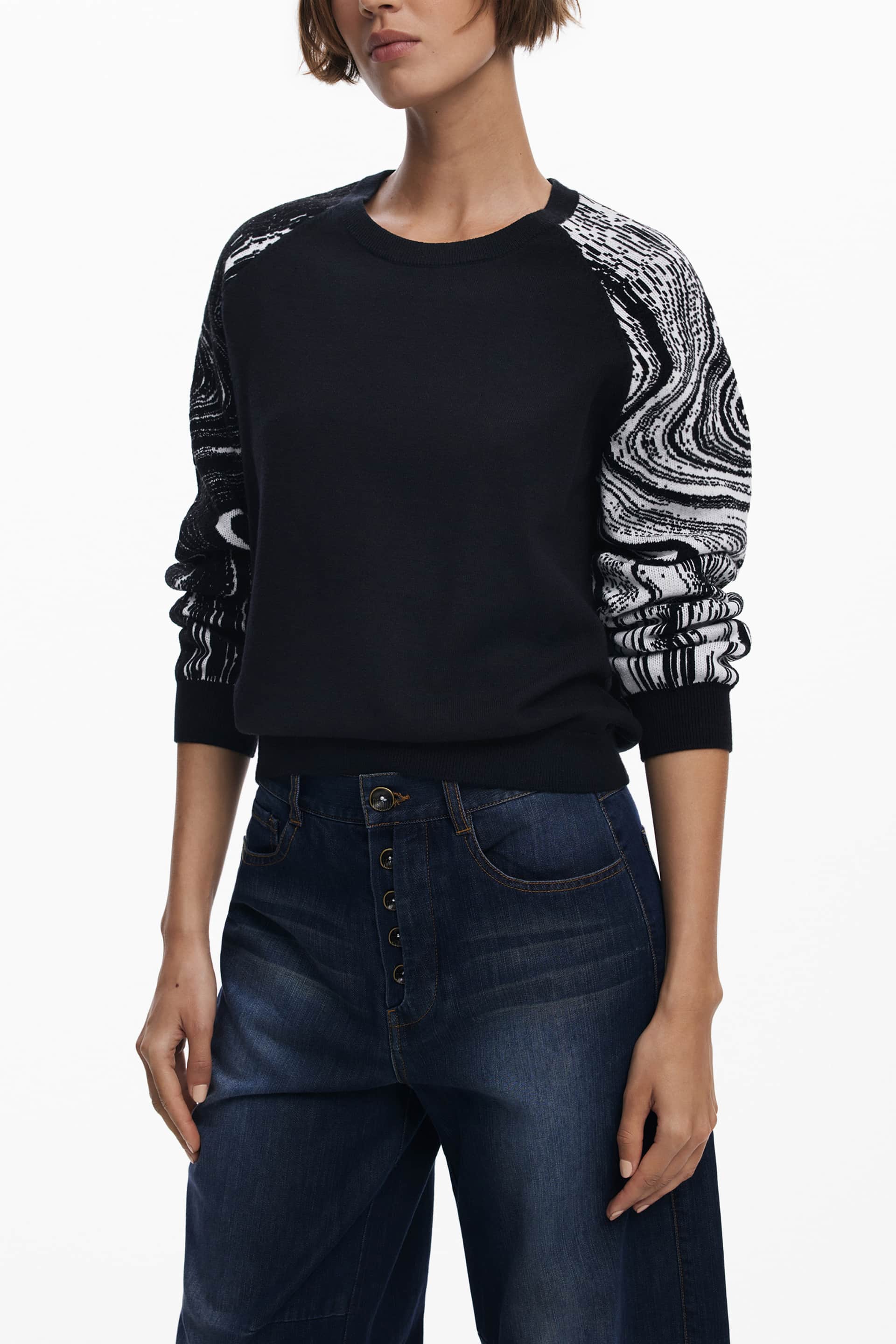 Desigual mujer negro jersey