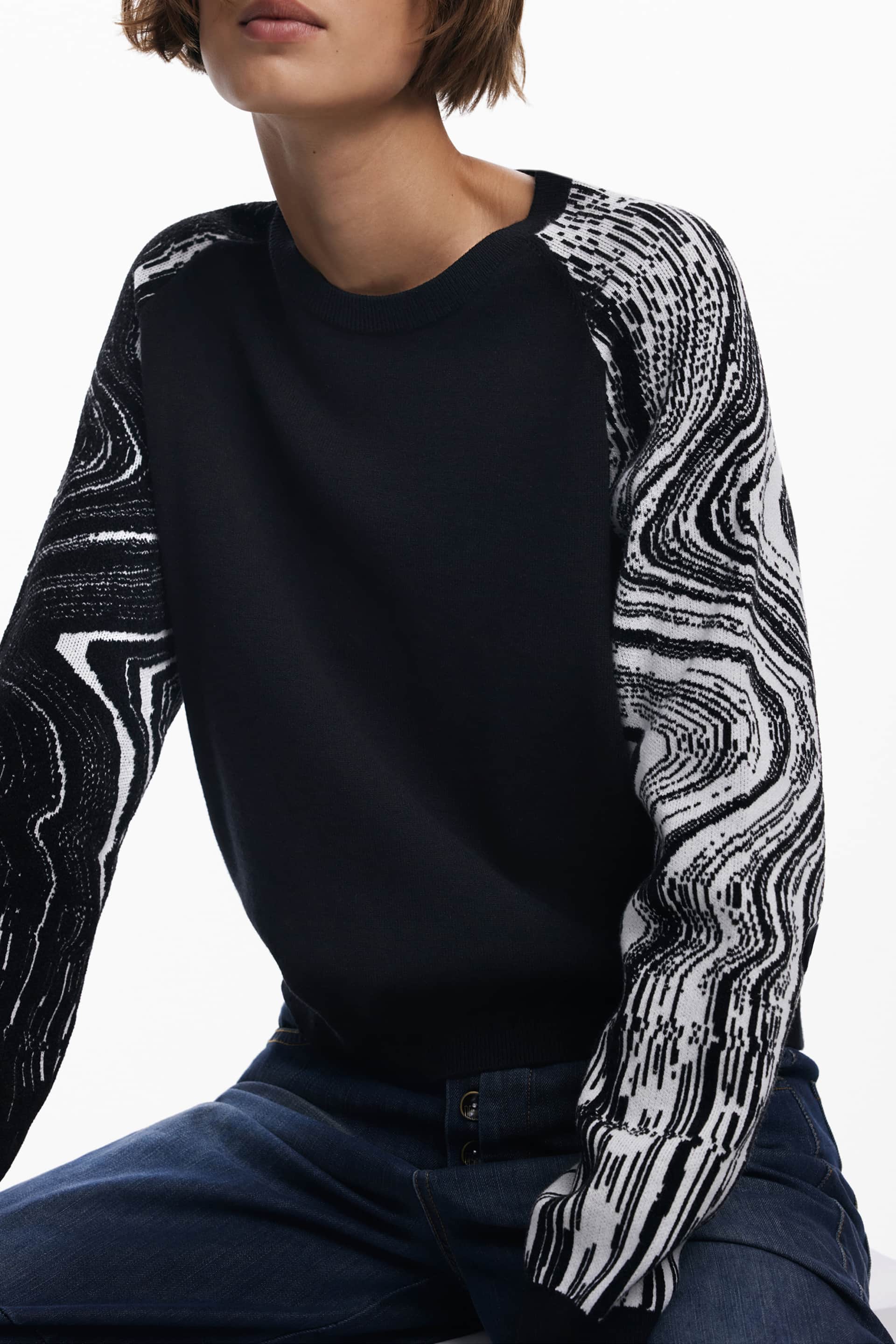 Desigual mujer negro jersey
