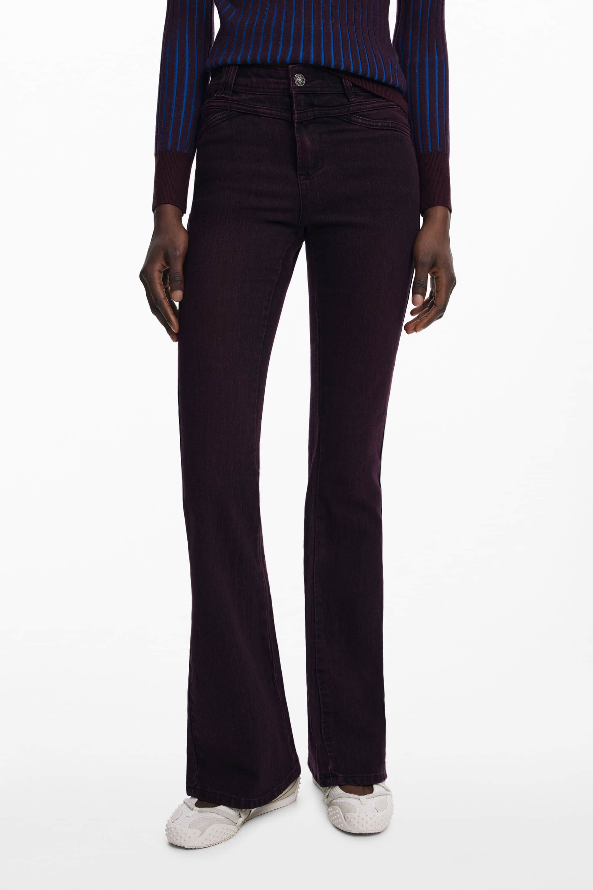 Desigual mujer denim vaqueros morado