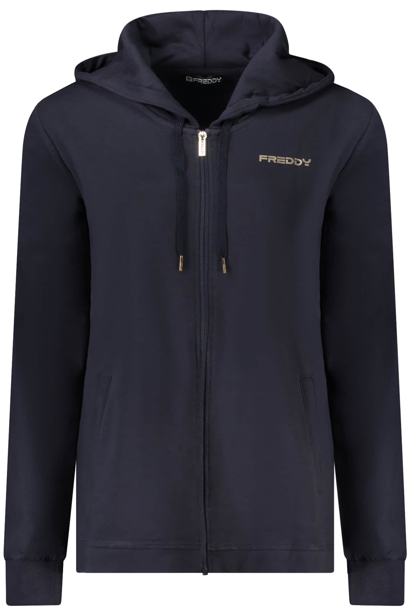 Freddy mujer azul con cremallera sudadera