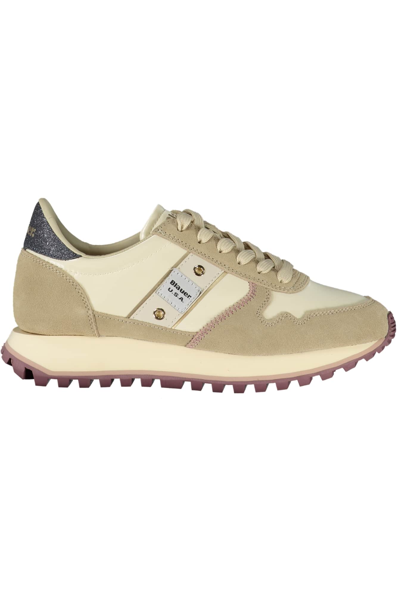 Blauer mujer beige zapatillas deportivas