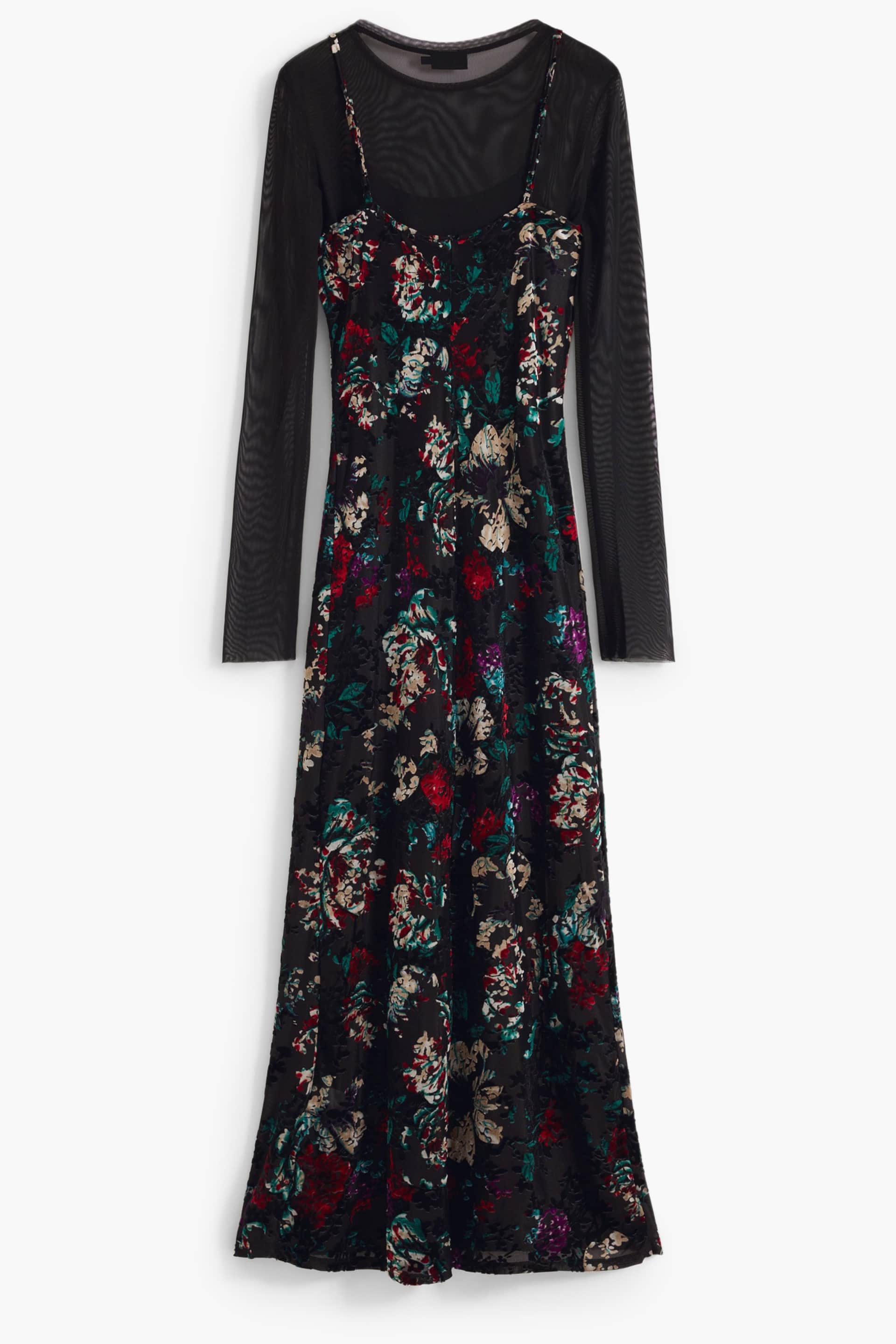 Desigual mujer largo negro vestido
