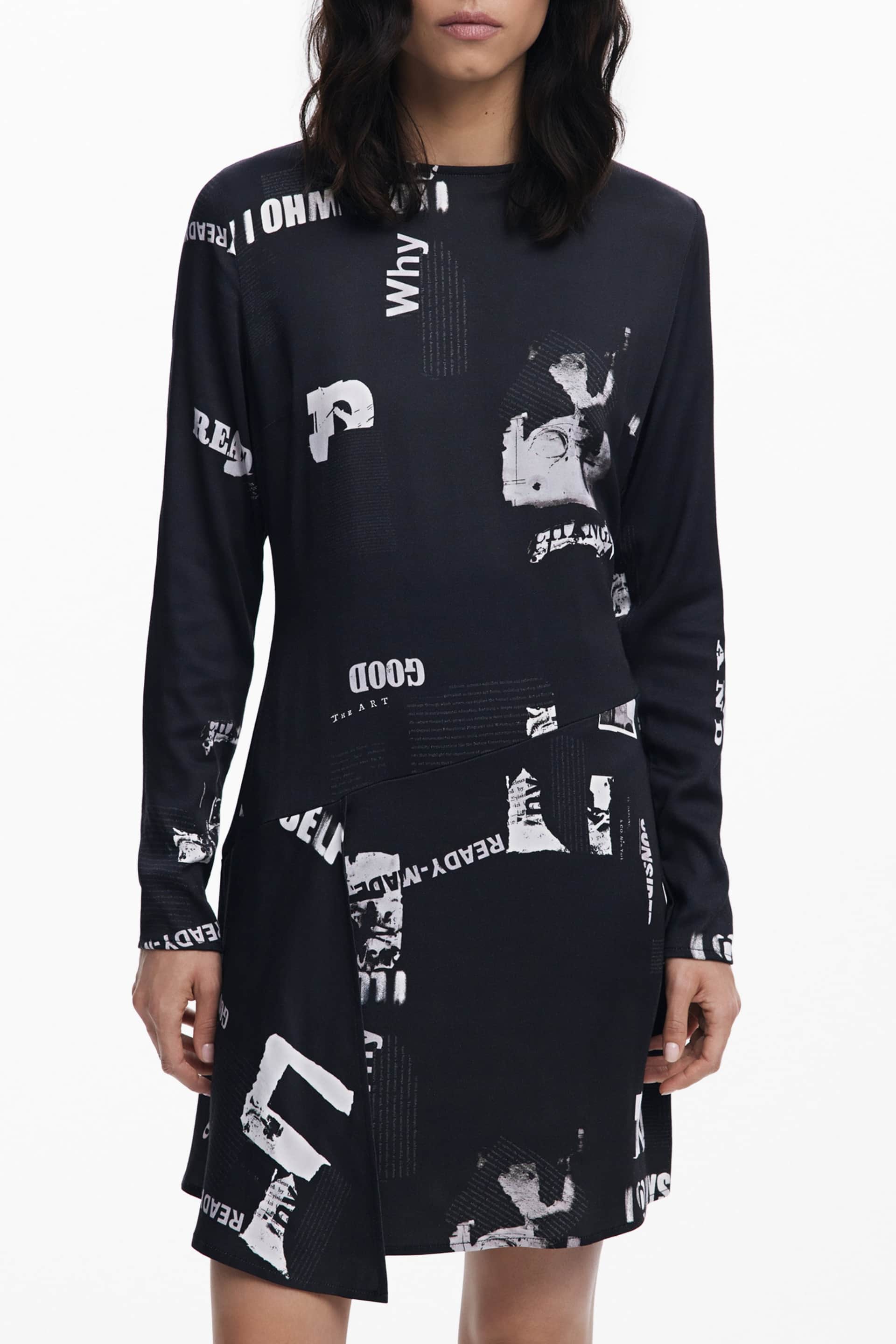 Desigual mujer corto negro vestido
