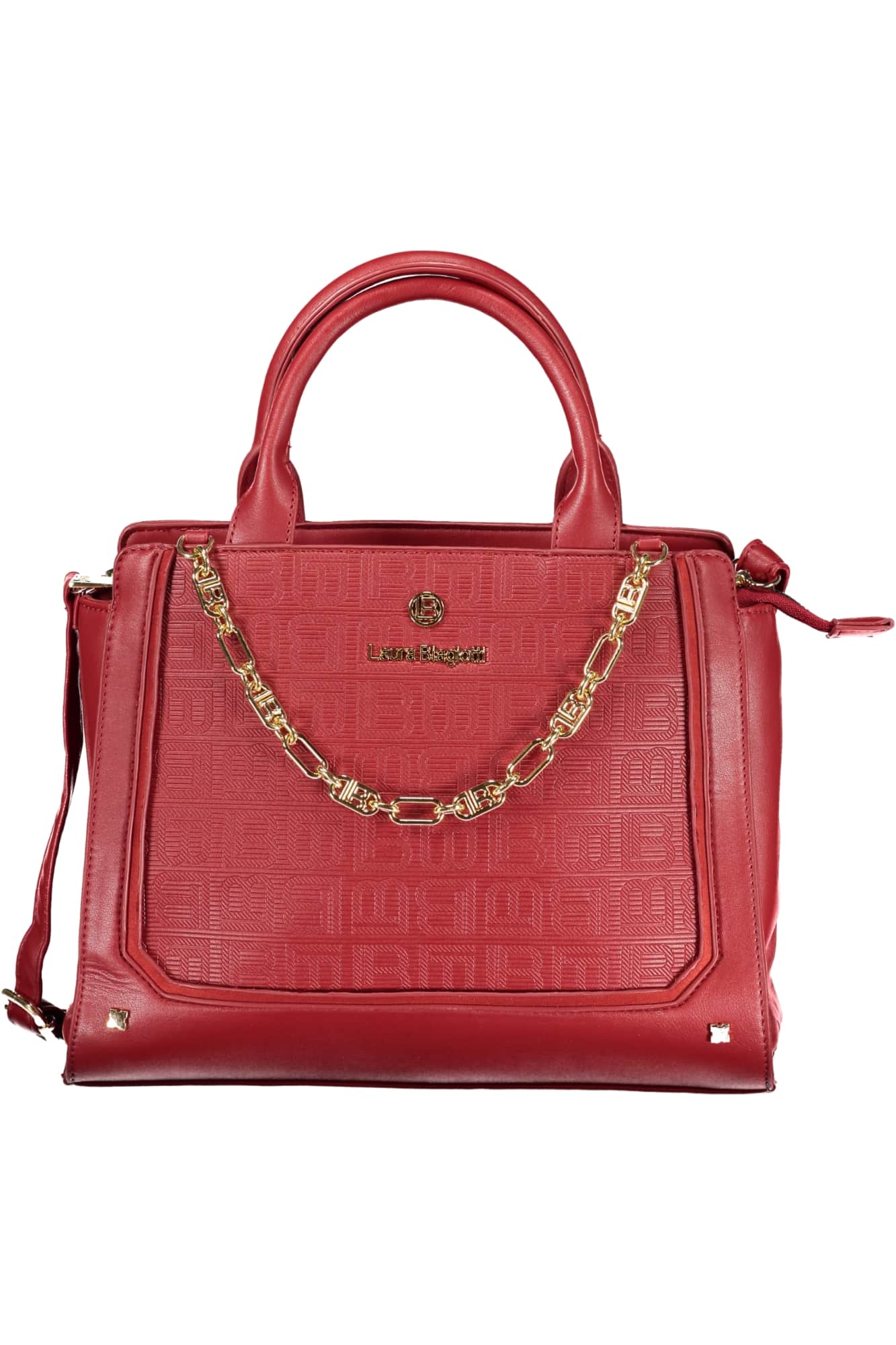 Laura Biagiotti mujer rojo bolso